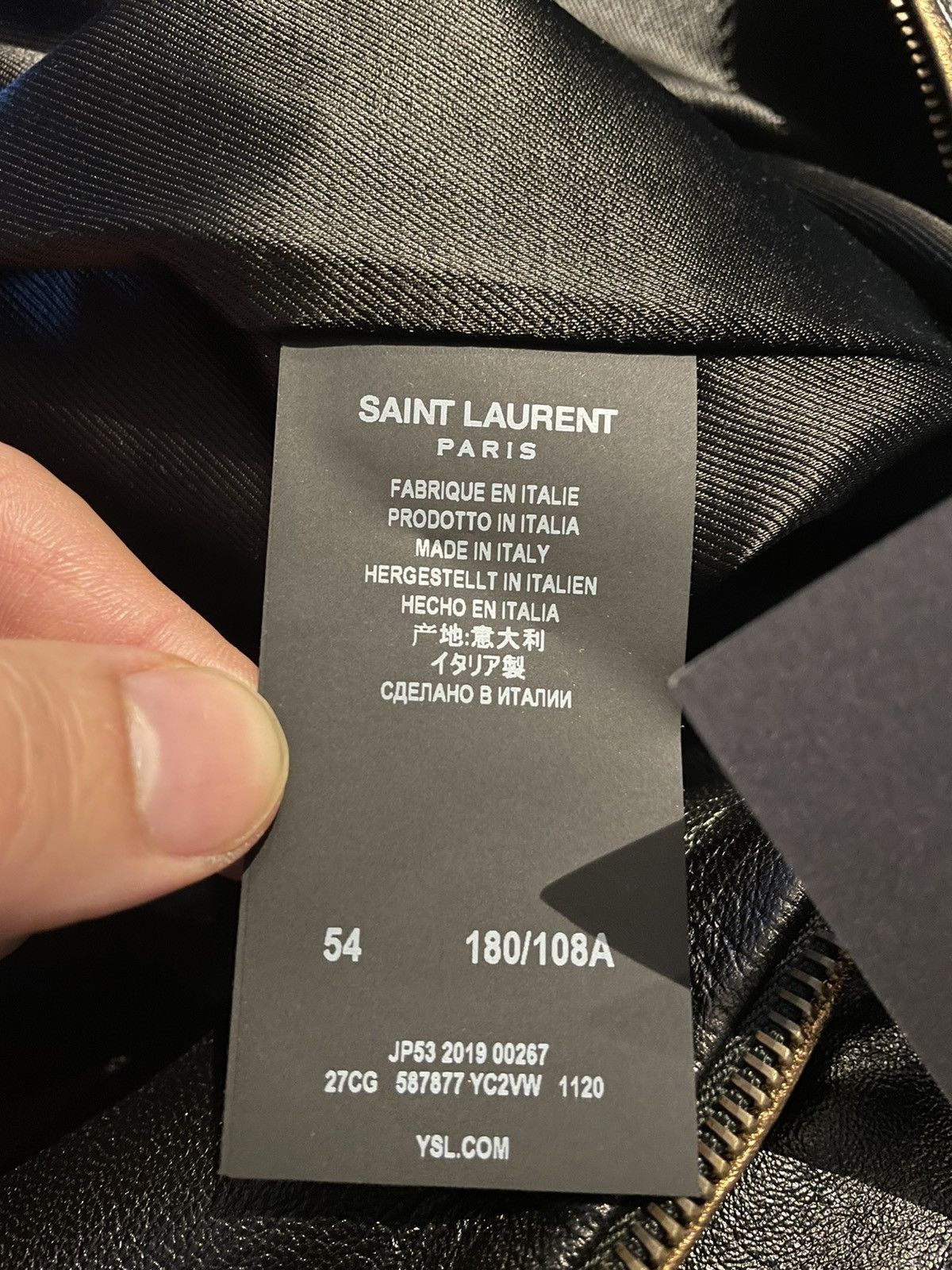 Saint Laurent Paris $5k Value Brand New Super Runway Lambskin Leather Jacket Size US L / EU 52-54 / 3 - 6 Thumbnail