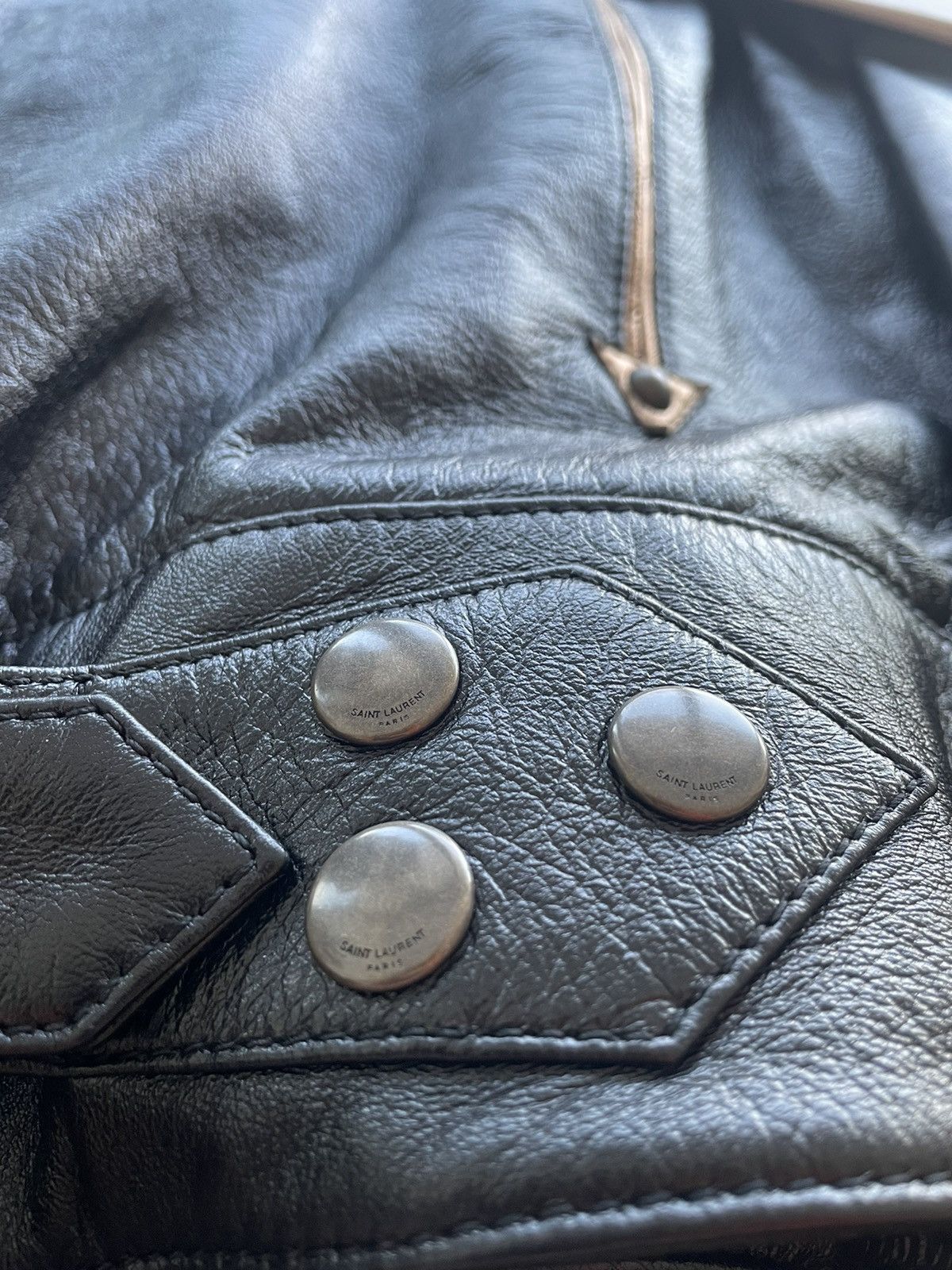 Saint Laurent Paris $5k Value Brand New Super Runway Lambskin Leather Jacket Size US L / EU 52-54 / 3 - 17 Thumbnail