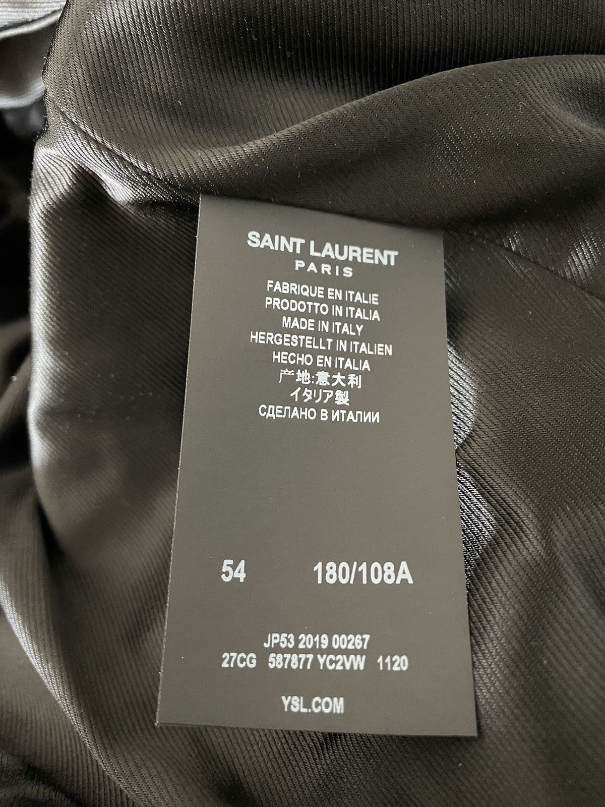 Saint Laurent Paris $5k Value Brand New Super Runway Lambskin Leather Jacket Size US L / EU 52-54 / 3 - 11 Thumbnail