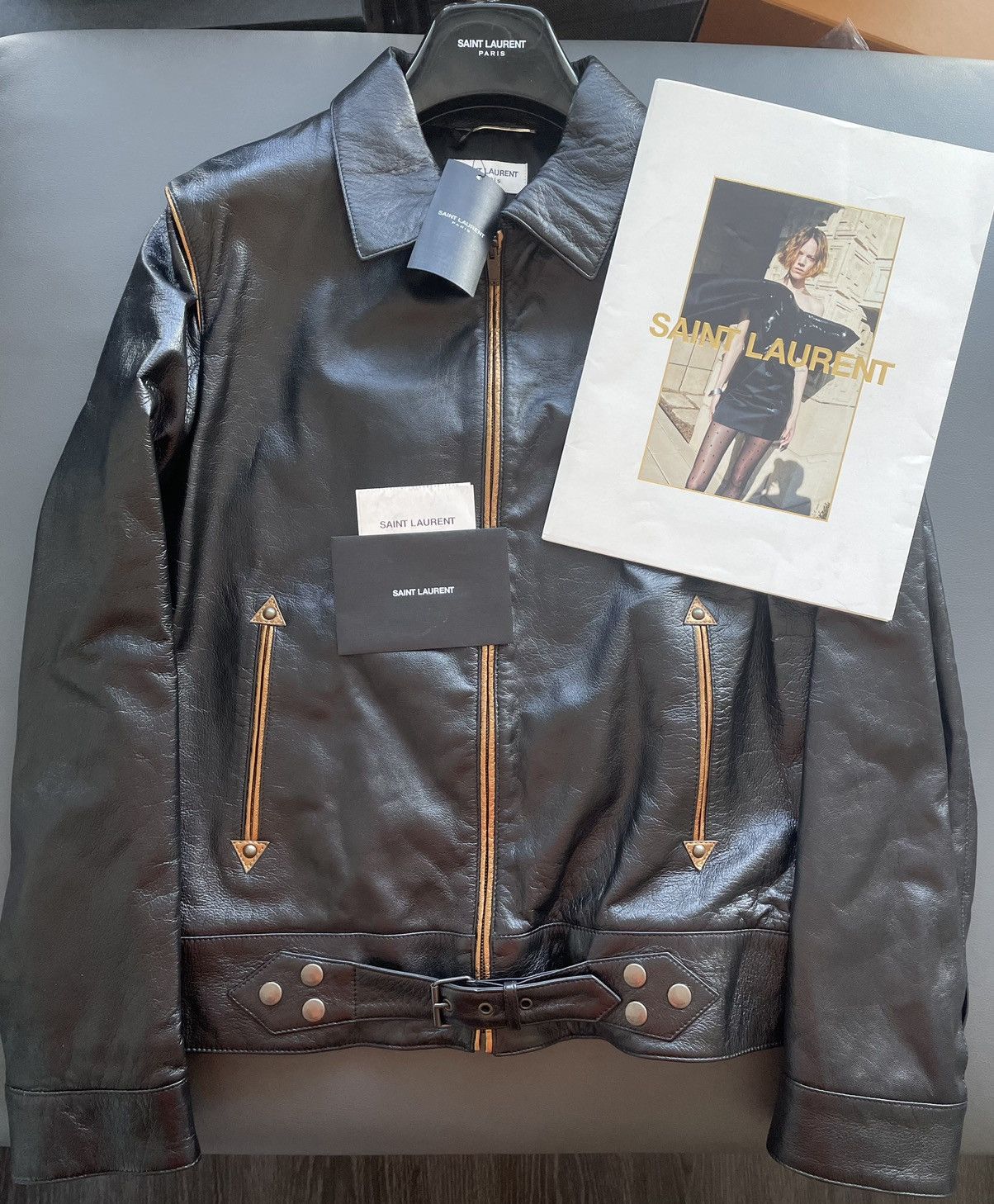 Men's Yves Saint Laurent Leather Jackets | Grailed