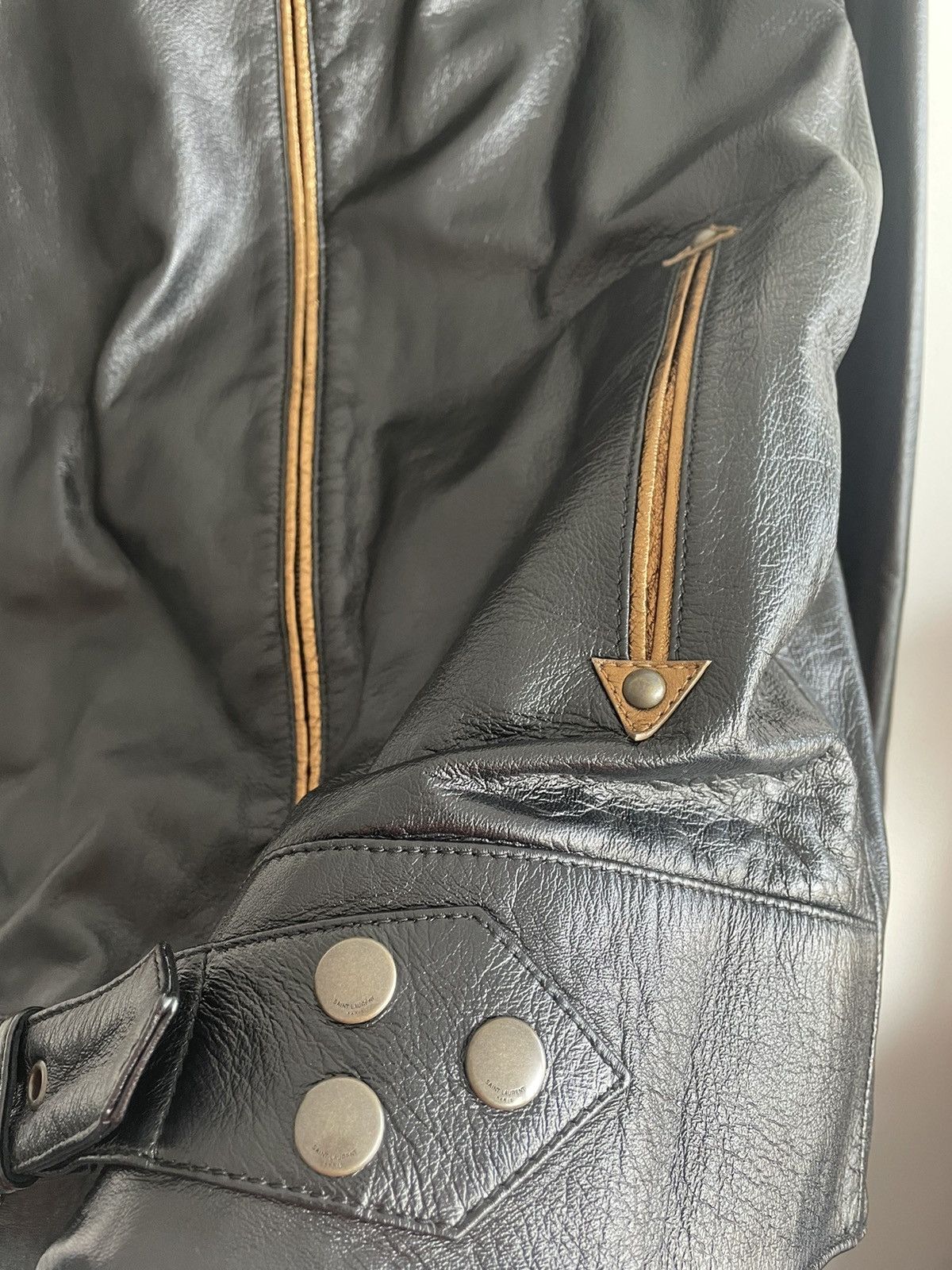 Saint Laurent Paris $5k Value Brand New Super Runway Lambskin Leather Jacket Size US L / EU 52-54 / 3 - 14 Thumbnail