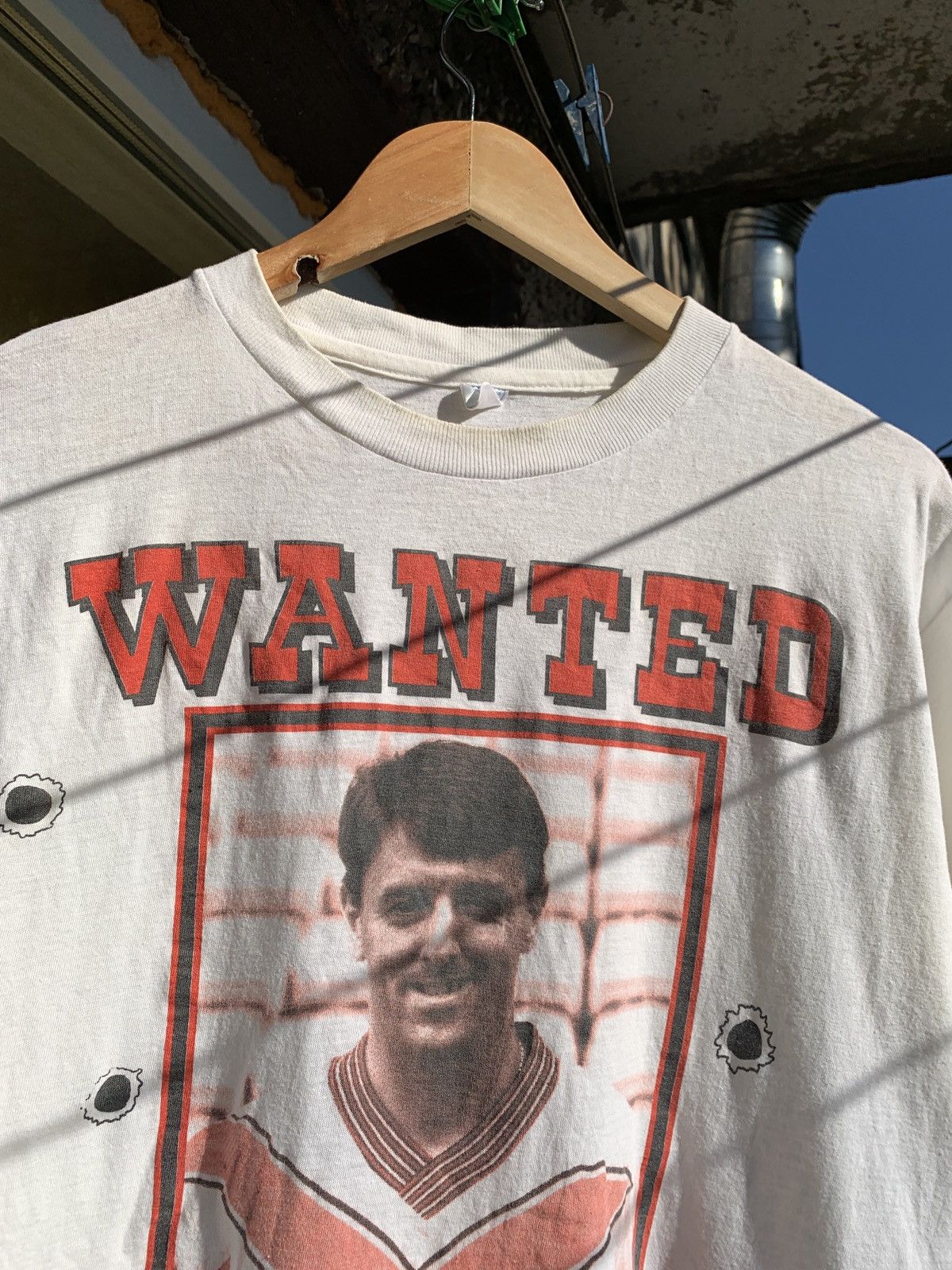Vintage 80s Vintage Matt Le Tissier Wanted T-Shirt Size US M / EU 48-50 / 2 - 4 Thumbnail