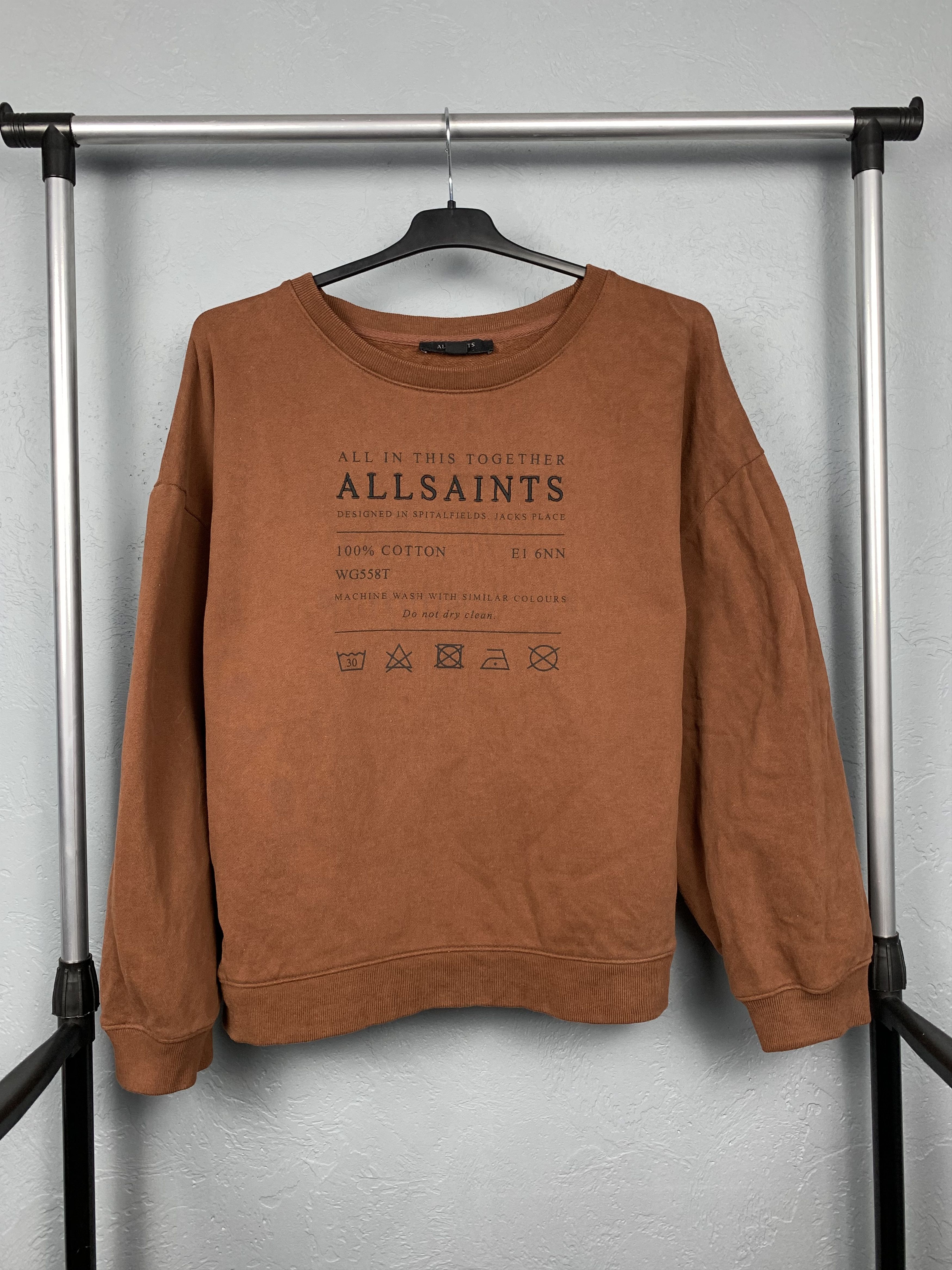Allsaints Allsaints Vintage Womens Oversized Sweatshirt Size L / US 10 / IT 46 - 1 Thumbnail