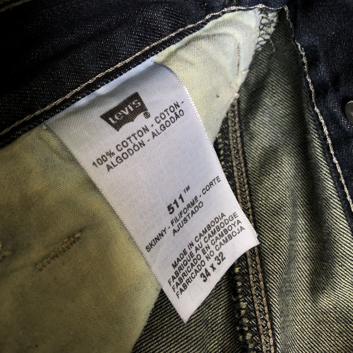 Levi's Vintage Y2K Levi’s 511 Skinny Multi Pocket Denim Jeans 34x32 Size US 34 / EU 50 - 12 Thumbnail
