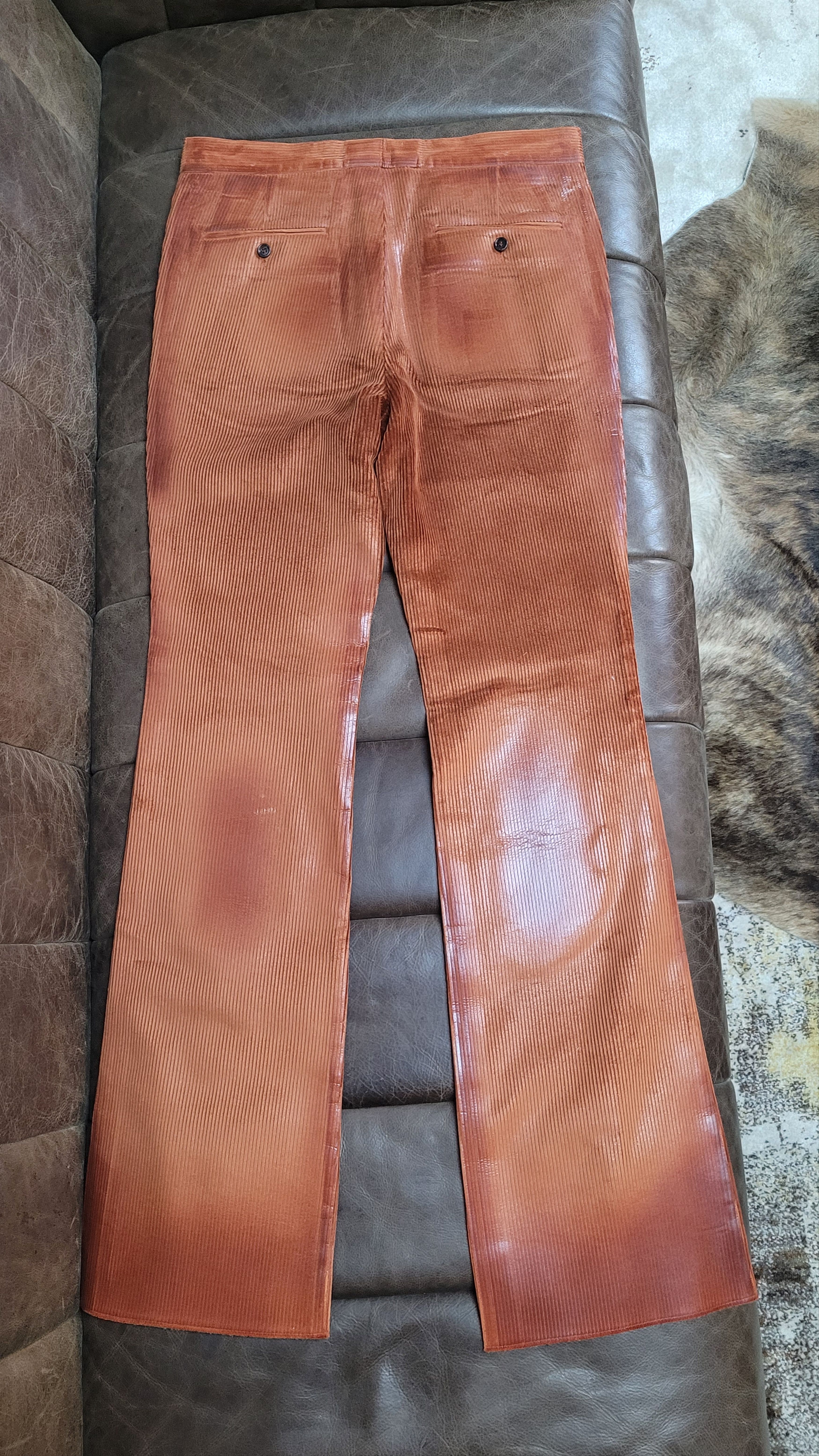 Marni Flared Waxed Runway Pants Size US 30 / EU 46 - 4 Thumbnail