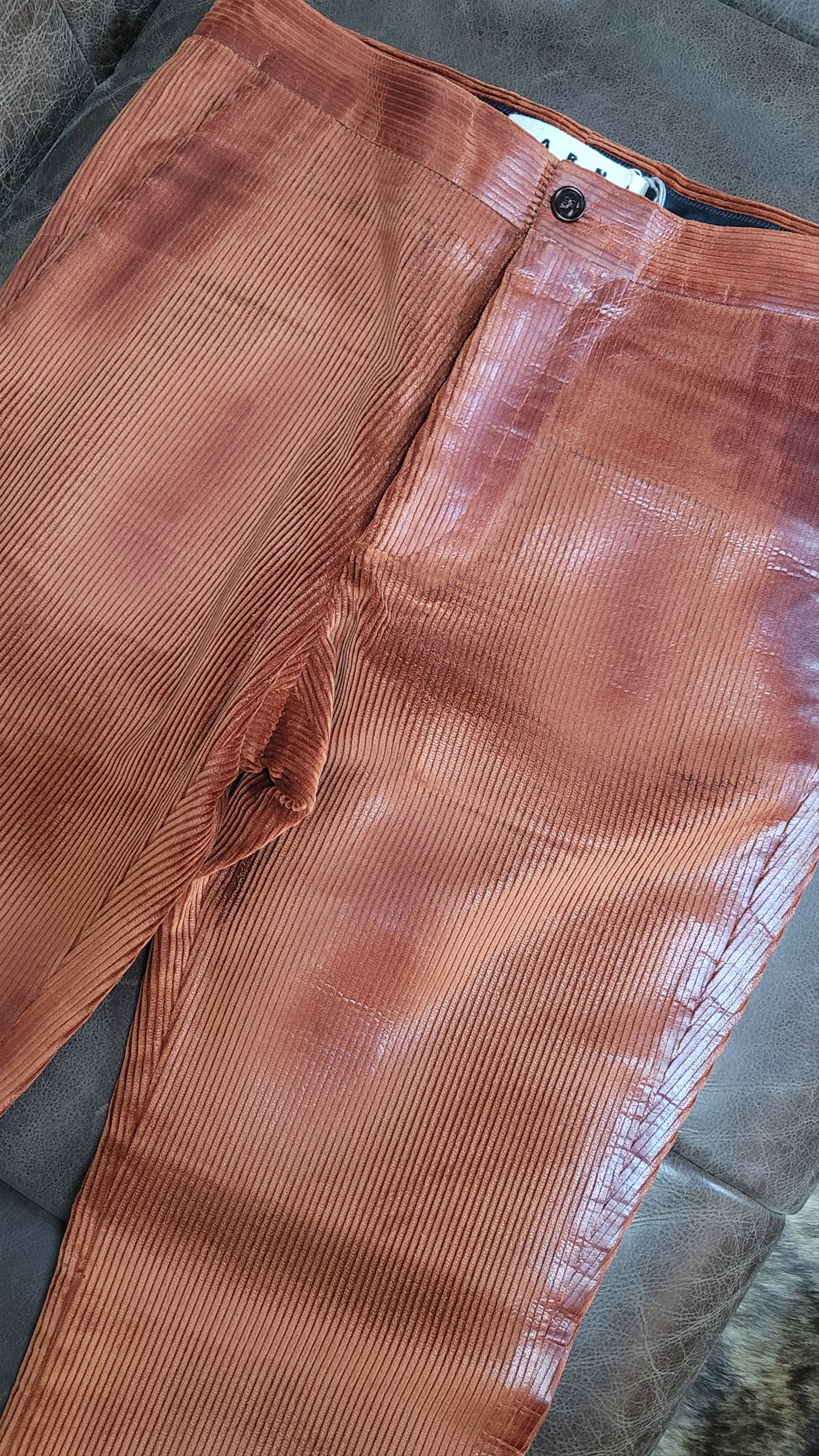 Marni Flared Waxed Runway Pants Size US 30 / EU 46 - 3 Thumbnail