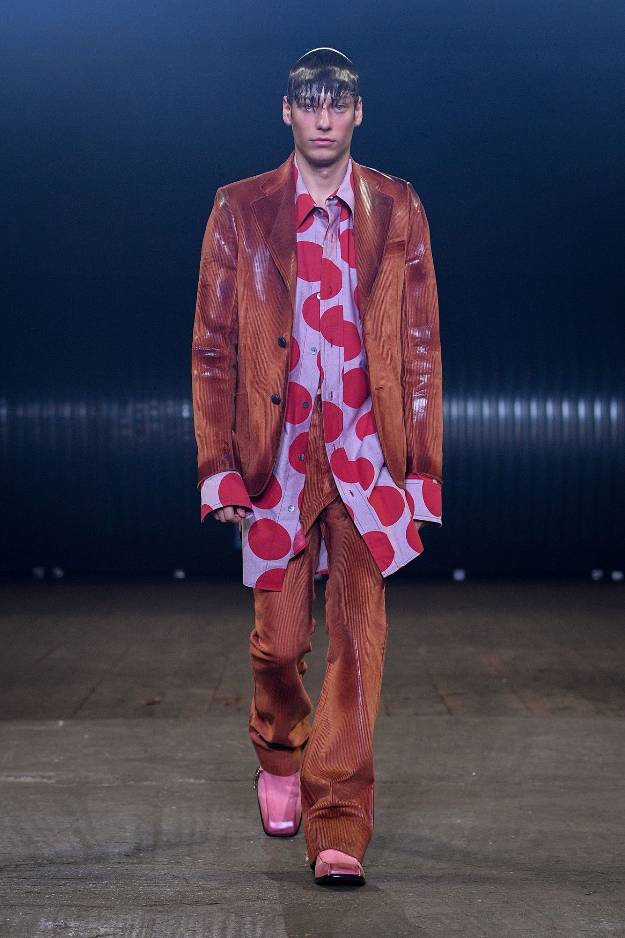 Marni Flared Waxed Runway Pants Size US 30 / EU 46 - 1 Thumbnail