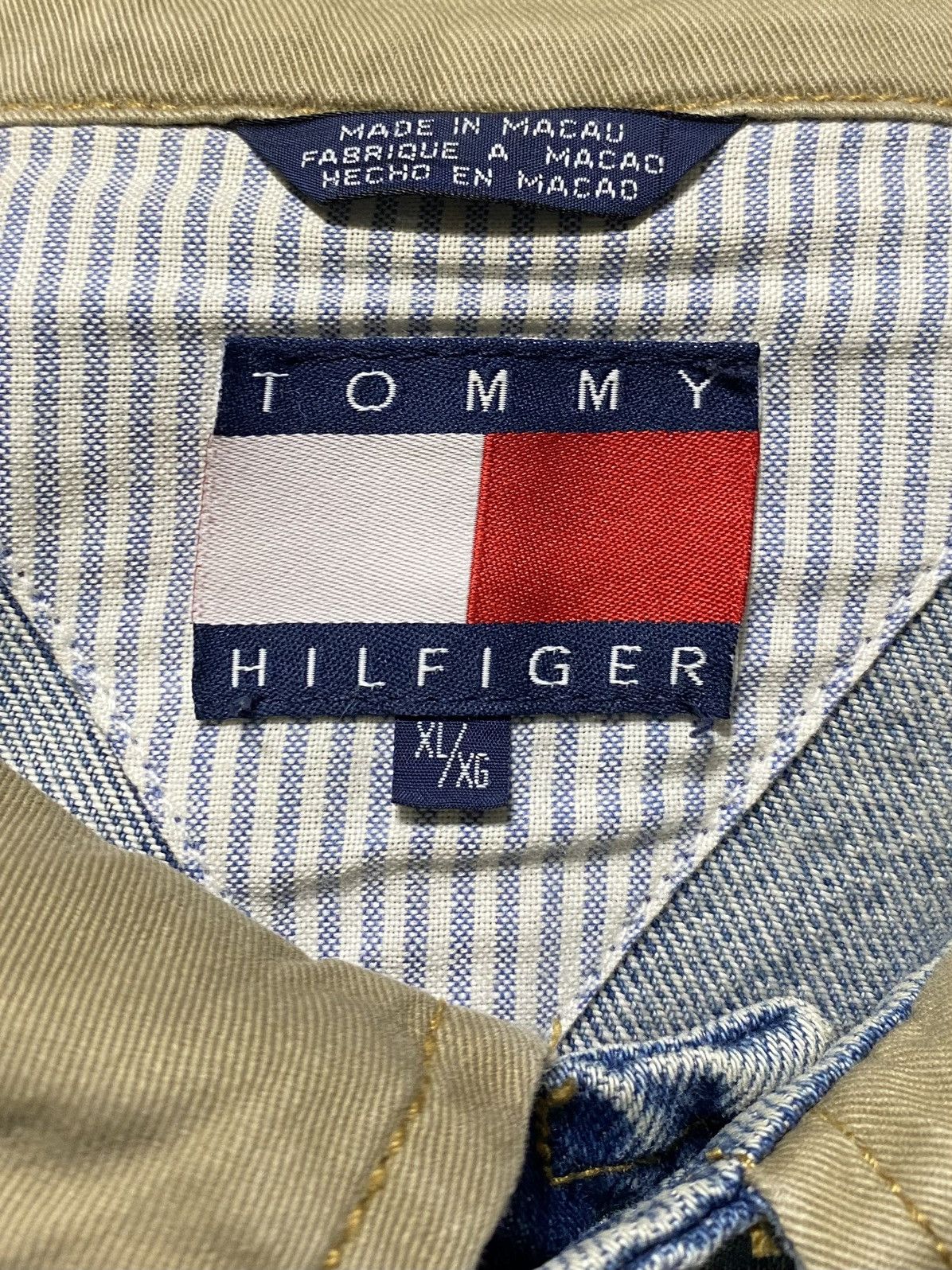 Tommy Hilfiger × Vintage Vintage 1990s Tommy Hilfiger Denim Crest Jacket Size US XL / EU 56 / 4 - 9 Thumbnail
