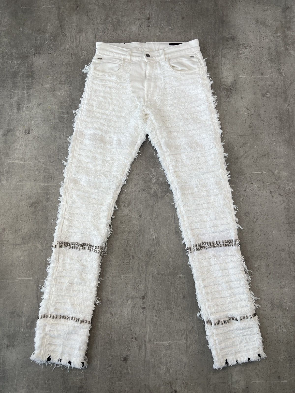 1017 ALYX 9SM × Blackmeans 019 ALYX 9SM x BLACKMEANS Shredded Distressed Denim Size US 28 / EU 44 - 1 Thumbnail