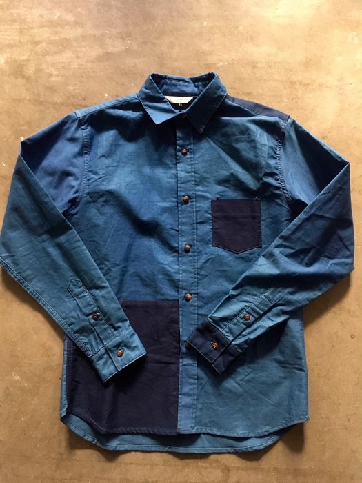 3sixteen Indigo Blocked Oxford | Grailed