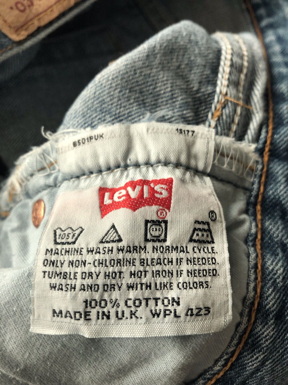 Levi's LEVIS 🇬🇧 STONEWASH 501 XX MADE IN UK 311 VINTAGE 90s VGC Size US 36 / EU 52 - 3 Thumbnail