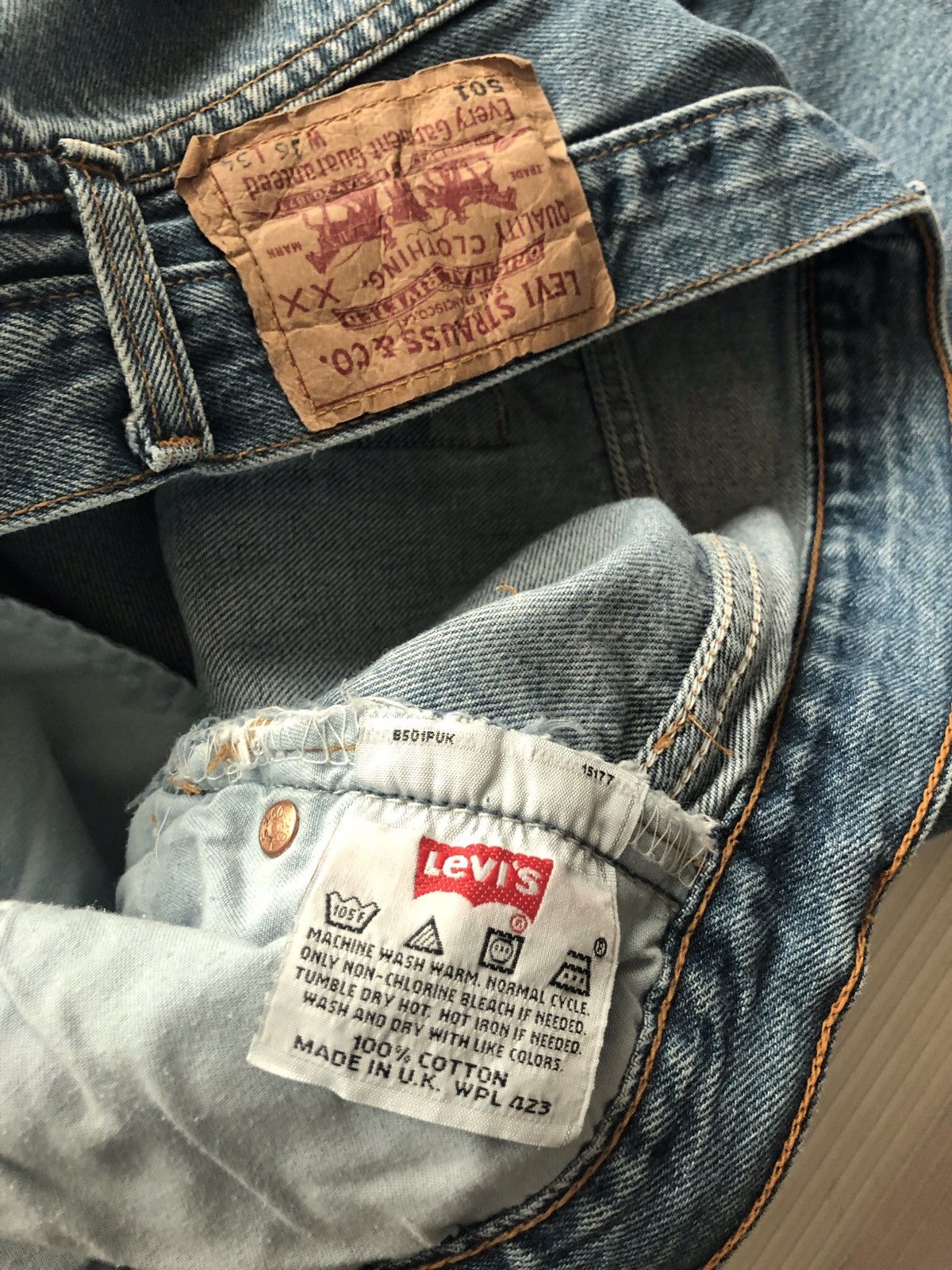 Levi's LEVIS 🇬🇧 STONEWASH 501 XX MADE IN UK 311 VINTAGE 90s VGC Size US 36 / EU 52 - 14 Thumbnail