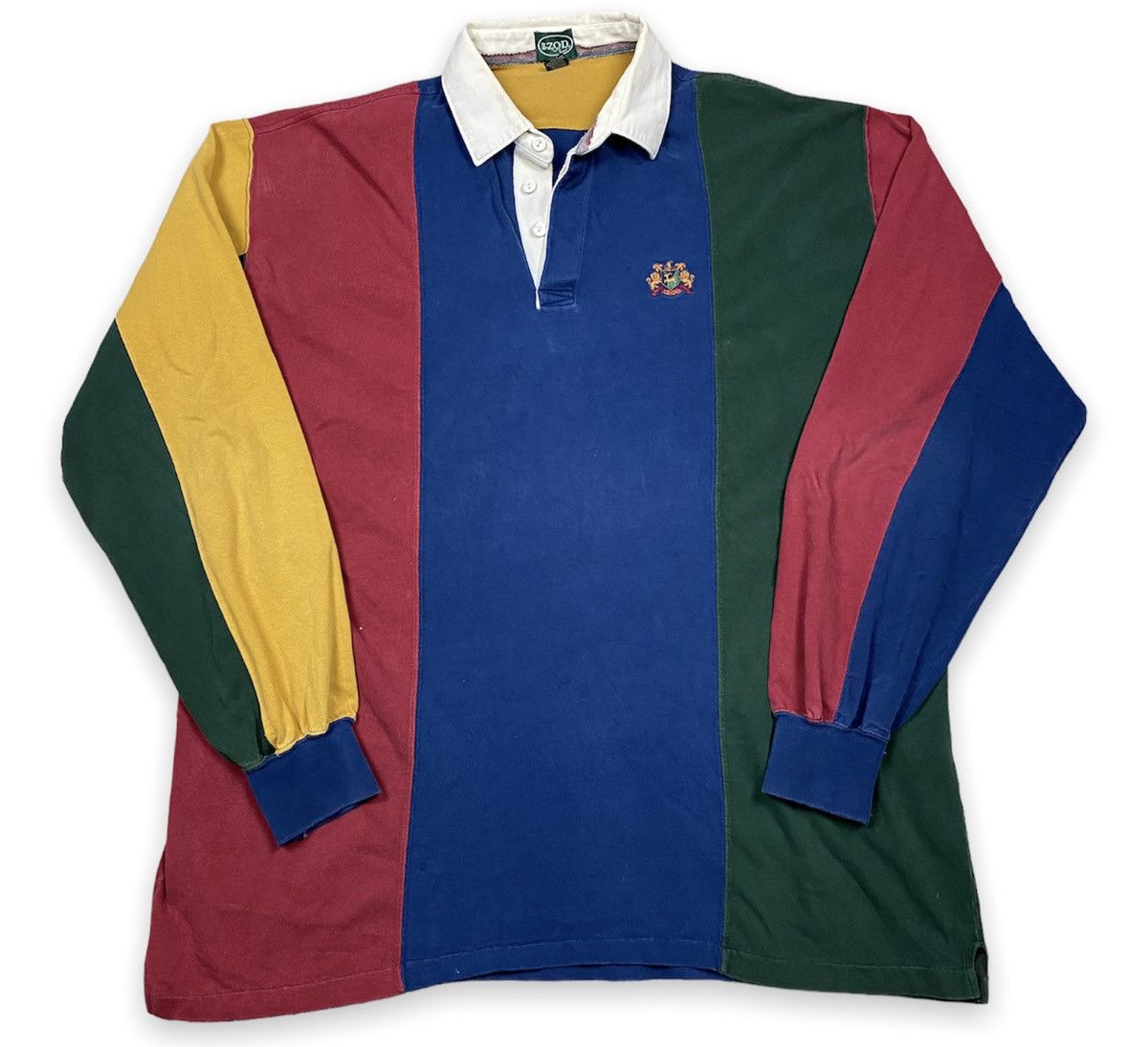 Vintage ColorBlock Polo Rugby Shirt crest logo | Grailed