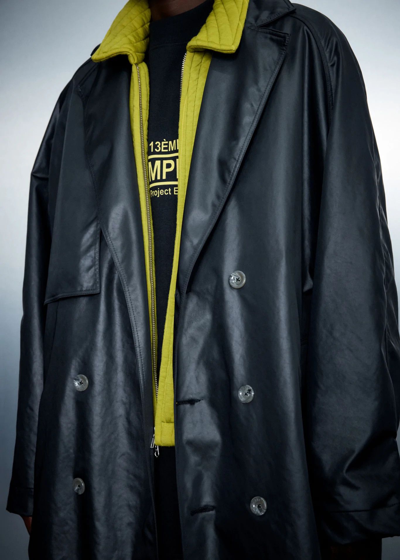 Song For The Mute Long Trench Coat Heavy Nylon Size US S / EU 44-46 / 1 - 2 Thumbnail