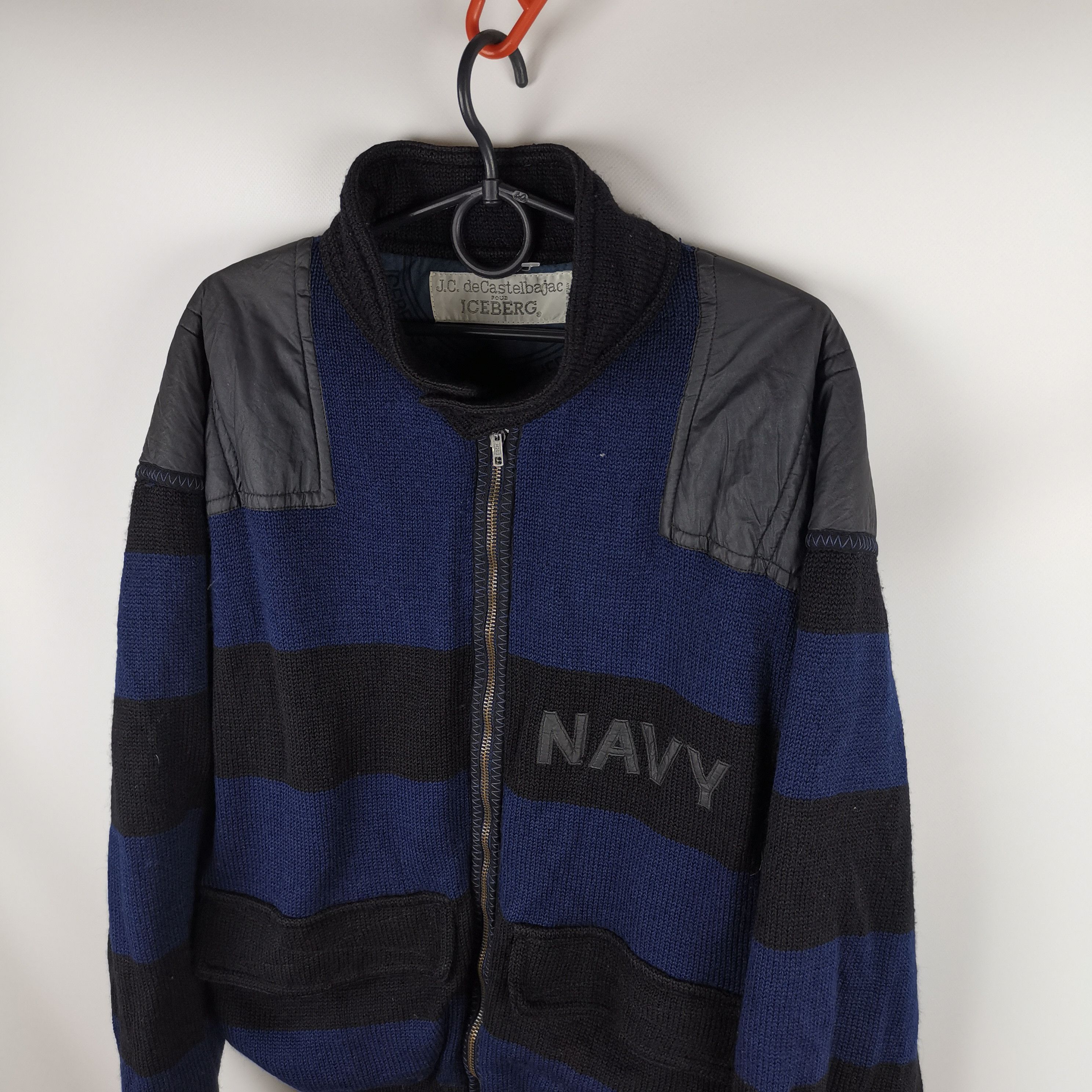 Iceberg J.C. de Castelbajac x Iceberg navy knitwear zip jacket Size US XL / EU 56 / 4 - 3 Thumbnail