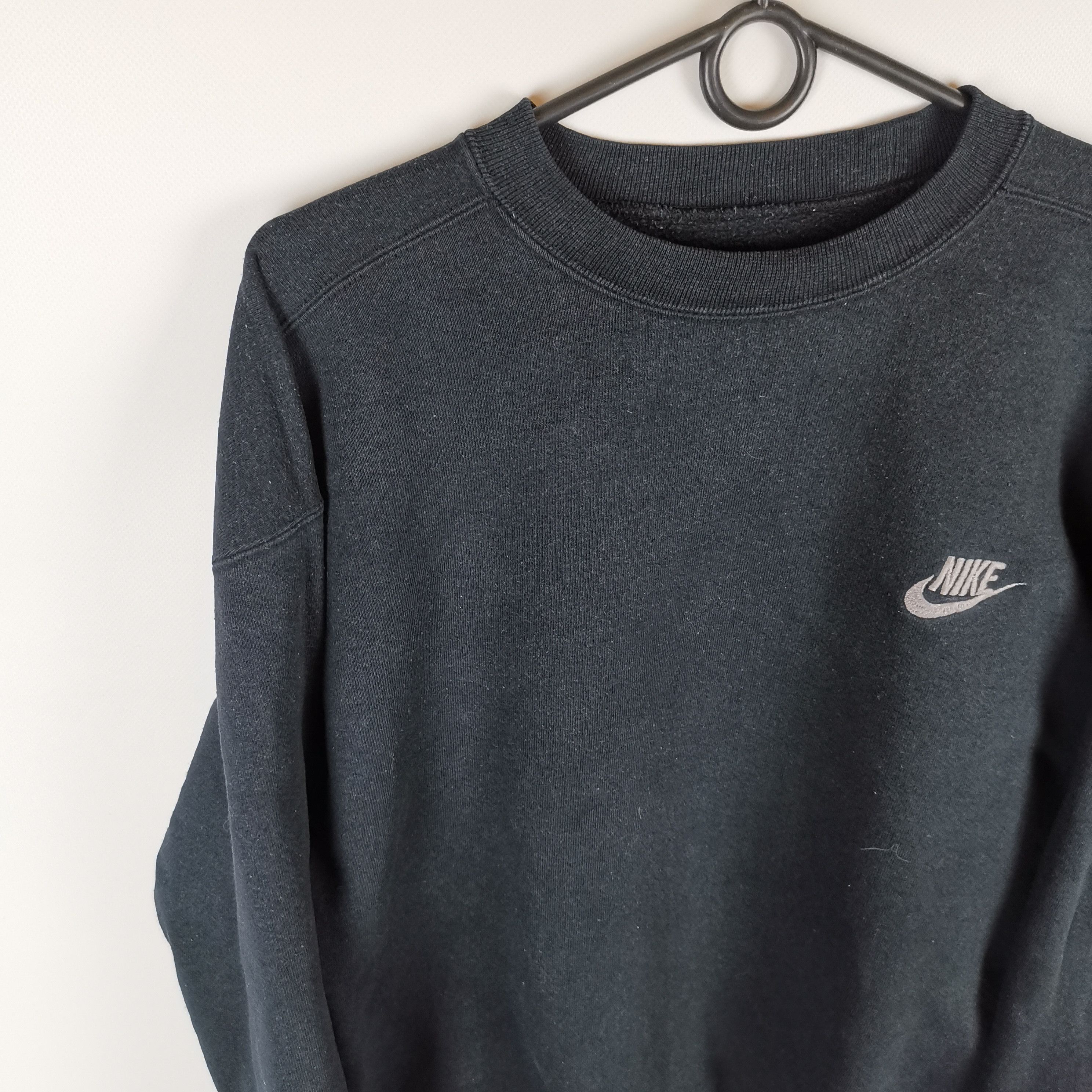 Nike Nike vintage 90s black logo sweatshirt Size US S / EU 44-46 / 1 - 5 Thumbnail