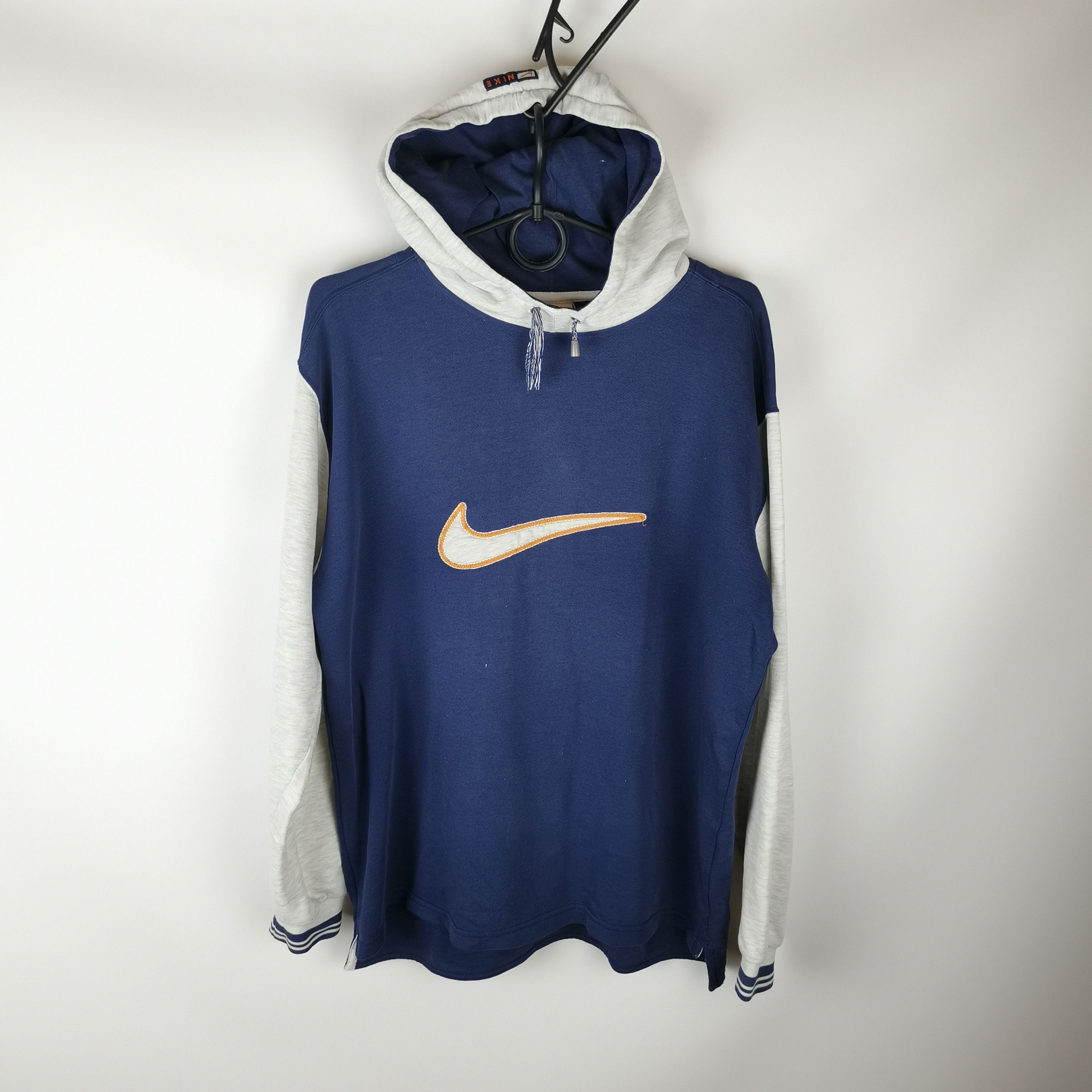 Nike Nike vintage 90s big logo swoosh hoodie Size US S / EU 44-46 / 1 - 1 Thumbnail