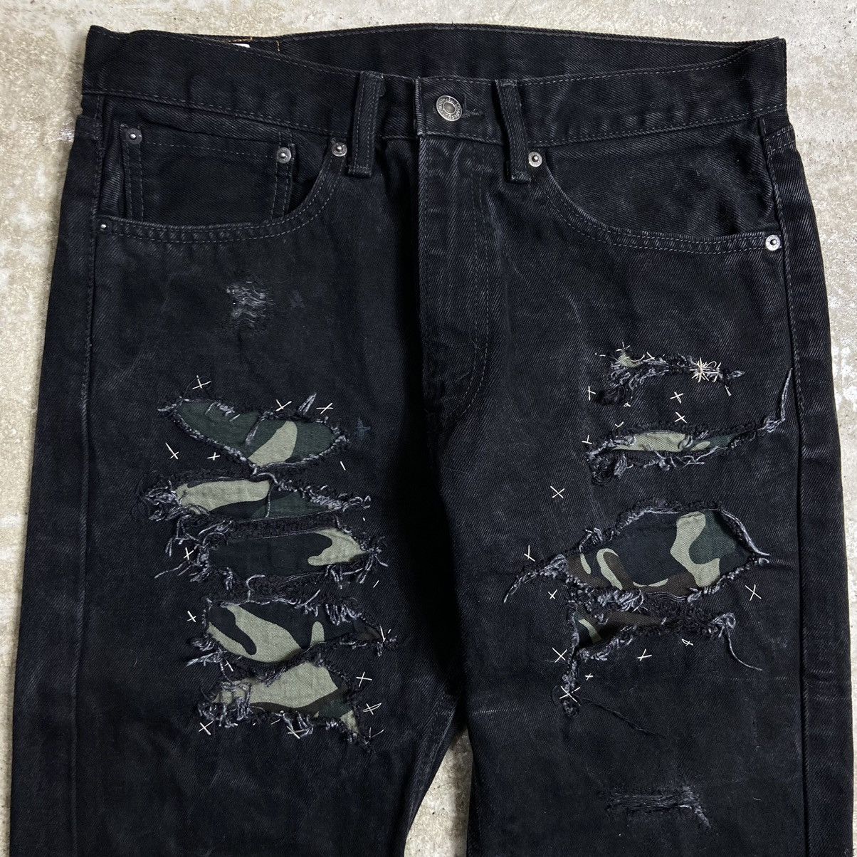 Levi's Vintage Clothing LEVIS PATCHWORK CUSTOM HANDMADE SASHIKO RARE PANTS - № 3057 Size US 32 / EU 48 - 3 Thumbnail