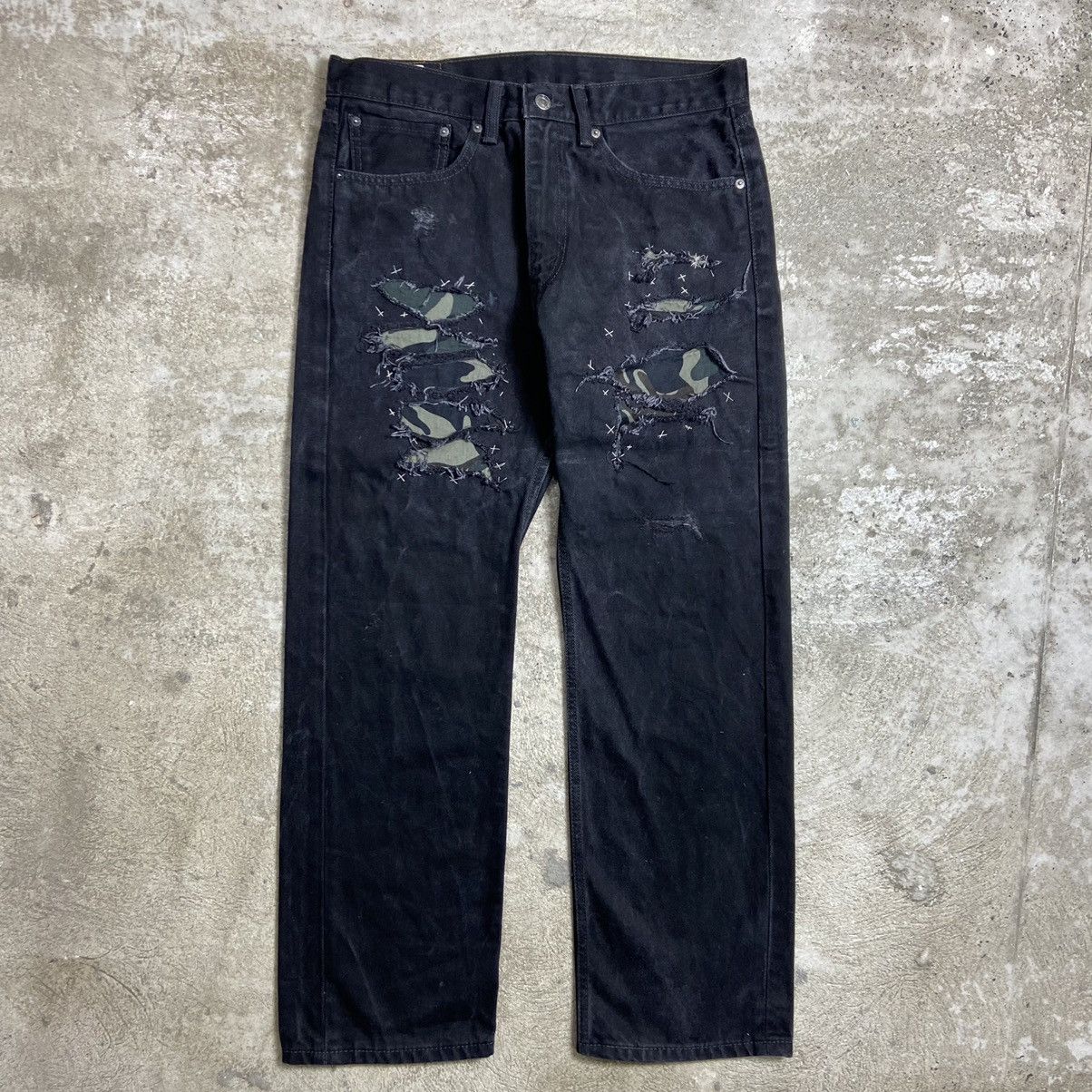 Levi's Vintage Clothing LEVIS PATCHWORK CUSTOM HANDMADE SASHIKO RARE PANTS - № 3057 Size US 32 / EU 48 - 1 Thumbnail