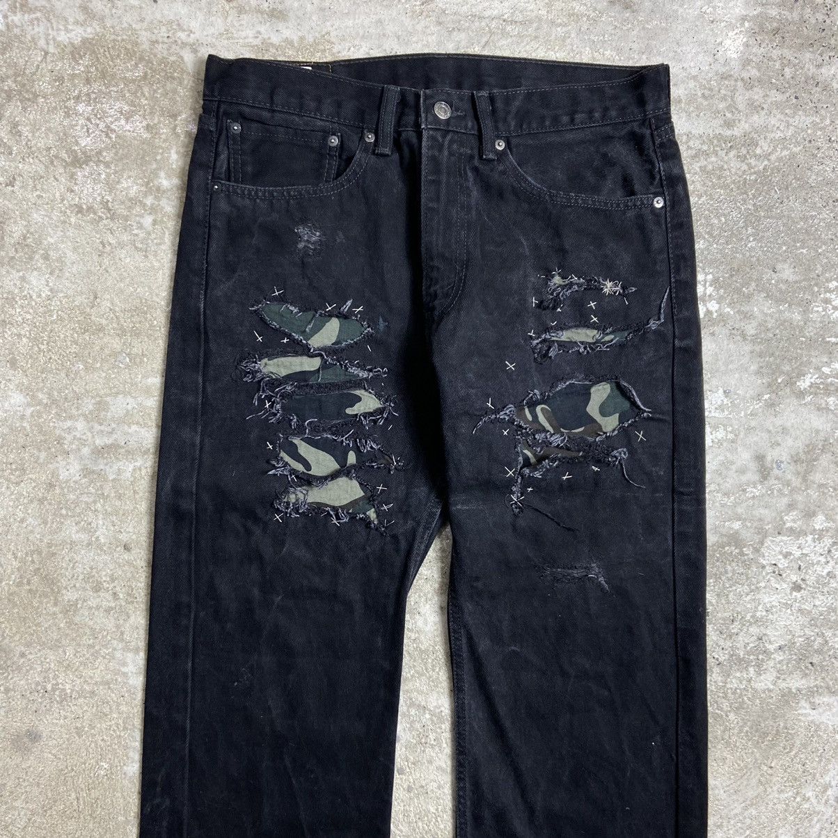 Levi's Vintage Clothing LEVIS PATCHWORK CUSTOM HANDMADE SASHIKO RARE PANTS - № 3057 Size US 32 / EU 48 - 2 Thumbnail
