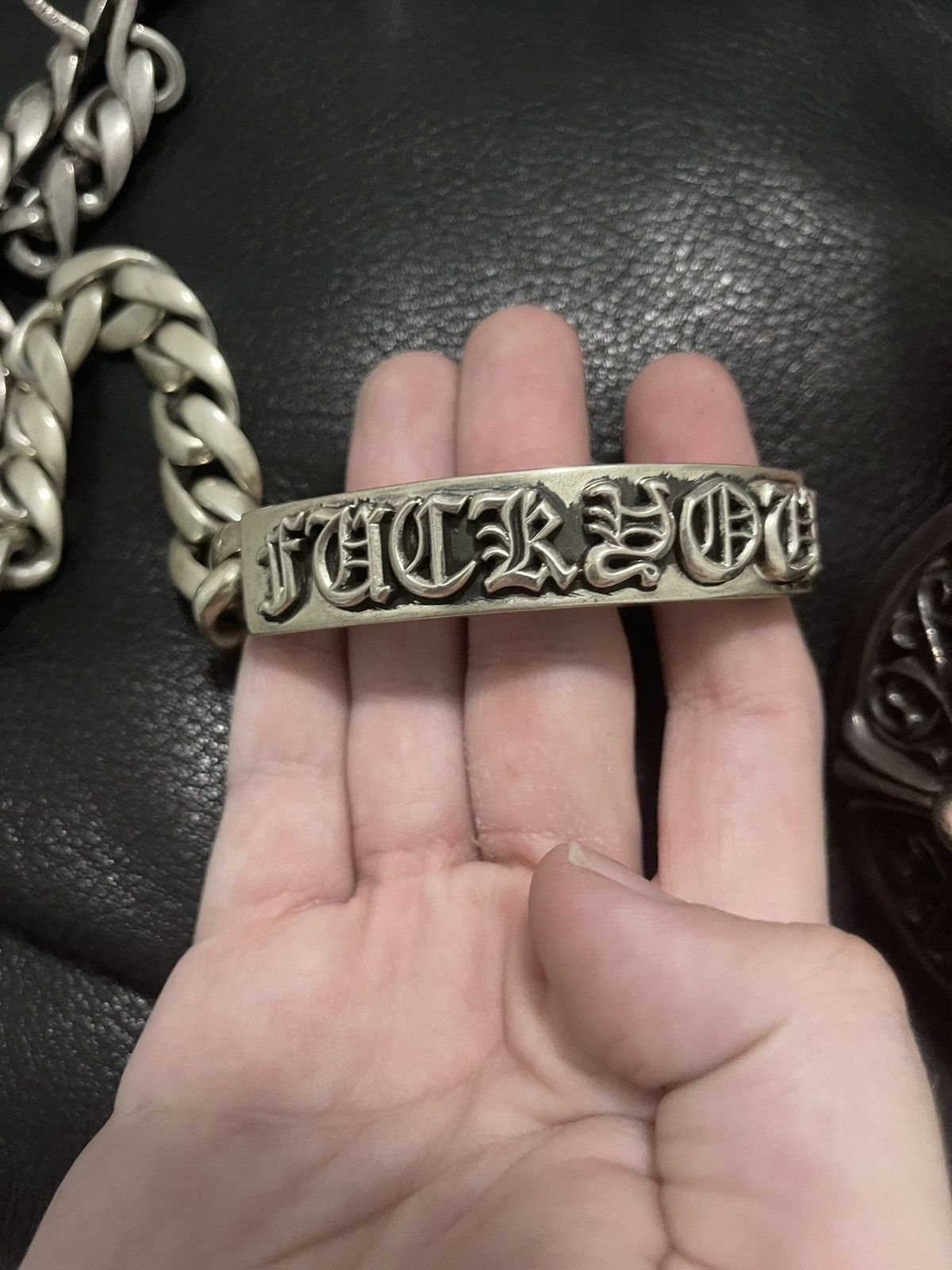 Chrome Hearts super rare chrome hearts fuck you bracelet Size ONE SIZE - 3 Thumbnail