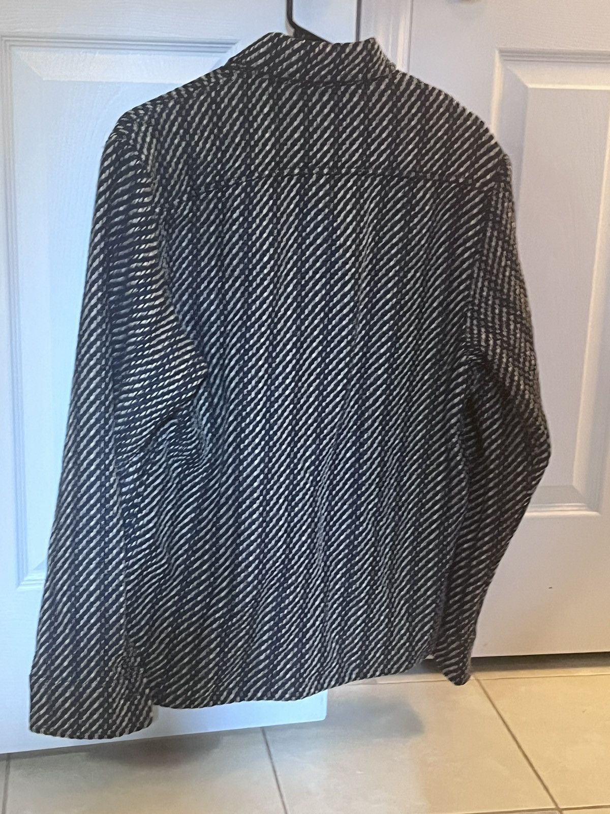 トップス wax london Black Twin Weave Overshirt Wax London Mens Whiting Long Sleeve Overshirt Twin Weave Black