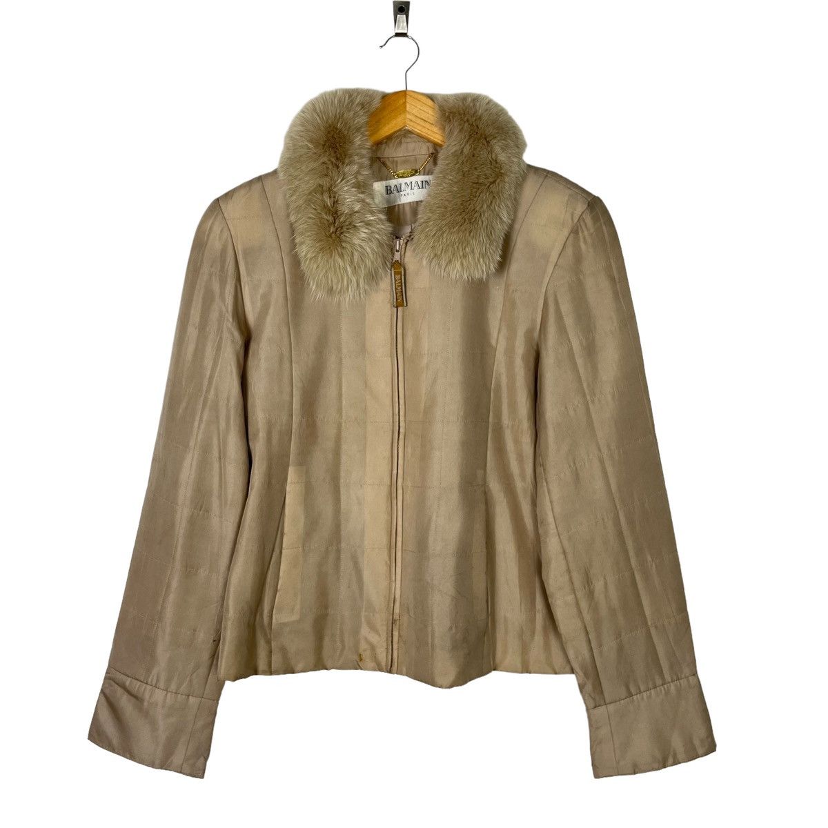 Balmain Silk Furs Zip Up Jacket