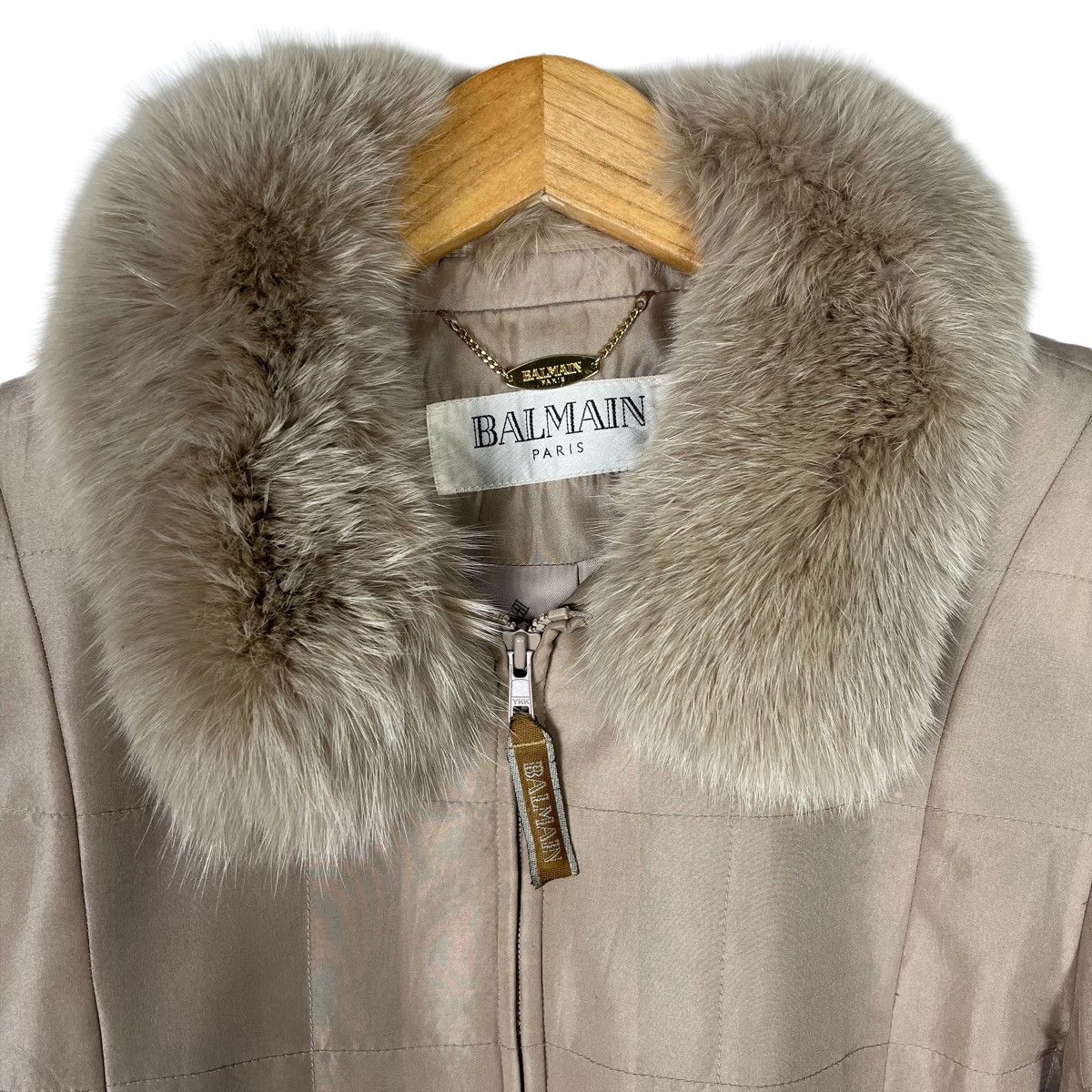 Balmain Silk Furs Zip Up Jacket