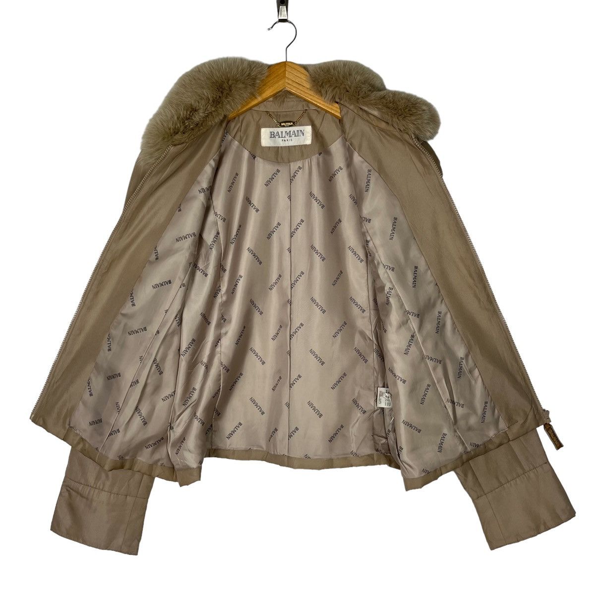 Balmain Silk Furs Zip Up Jacket