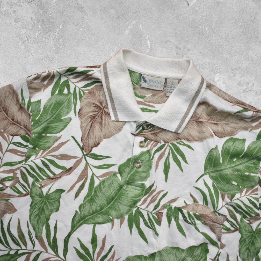 Vintage Vintage Plant Print Polo (L) Size US L / EU 52-54 / 3 - 2 Thumbnail