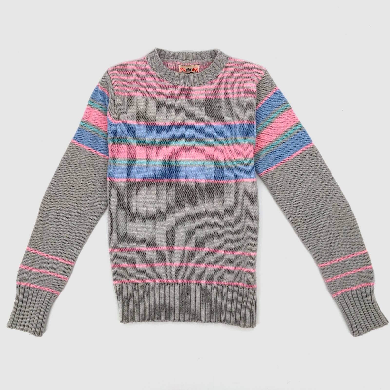 Vintage Vintage Pastel Colorblock Stripes Knit Sweater Unicorn Candy Size XS / US 0-2 / IT 36-38 - 1 Preview