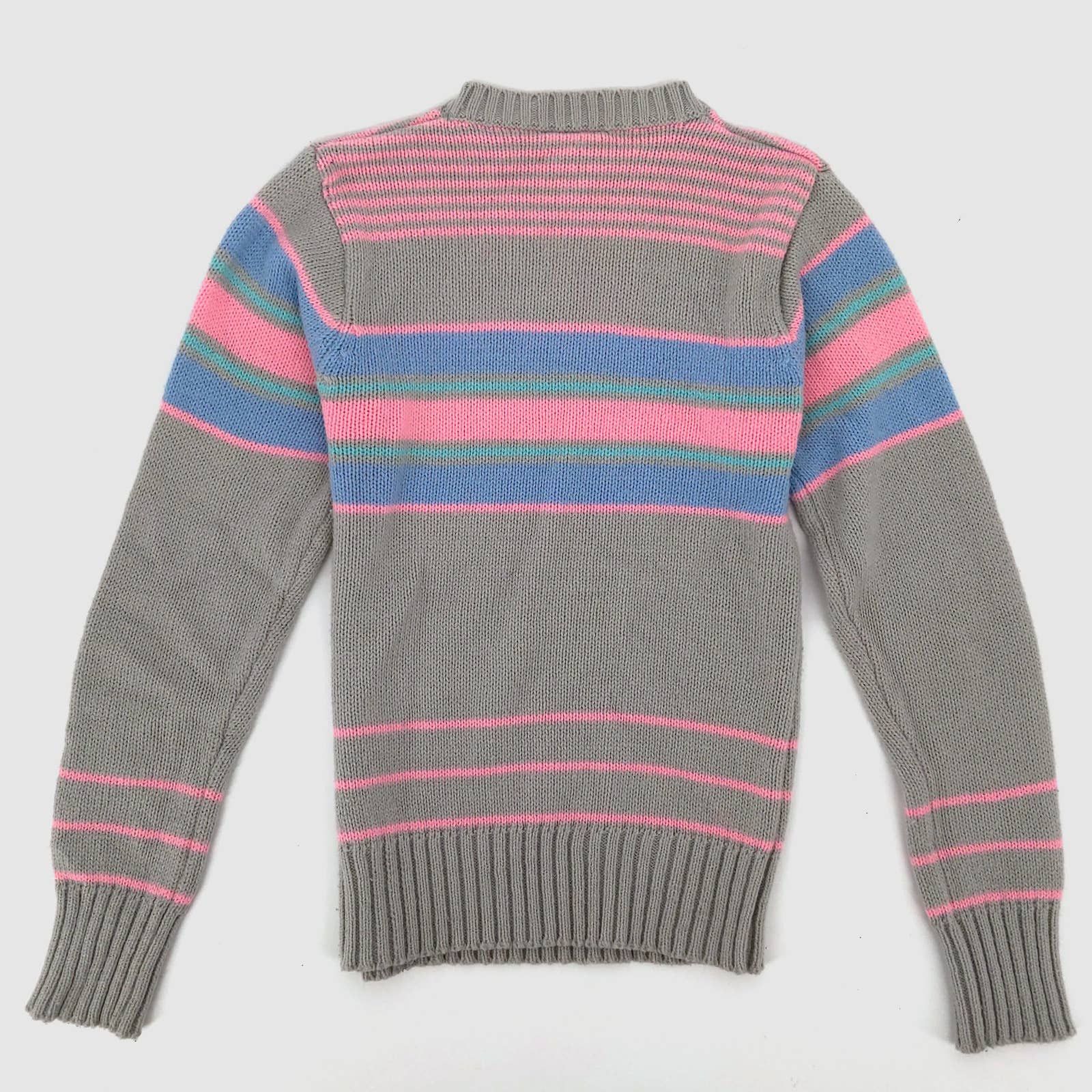 Vintage Vintage Pastel Colorblock Stripes Knit Sweater Unicorn Candy Size XS / US 0-2 / IT 36-38 - 2 Preview