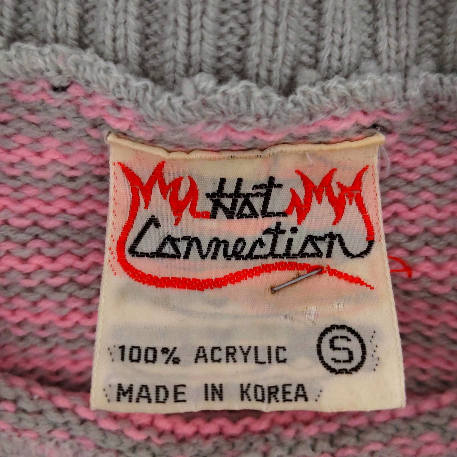 Vintage Vintage Pastel Colorblock Stripes Knit Sweater Unicorn Candy Size XS / US 0-2 / IT 36-38 - 3 Thumbnail
