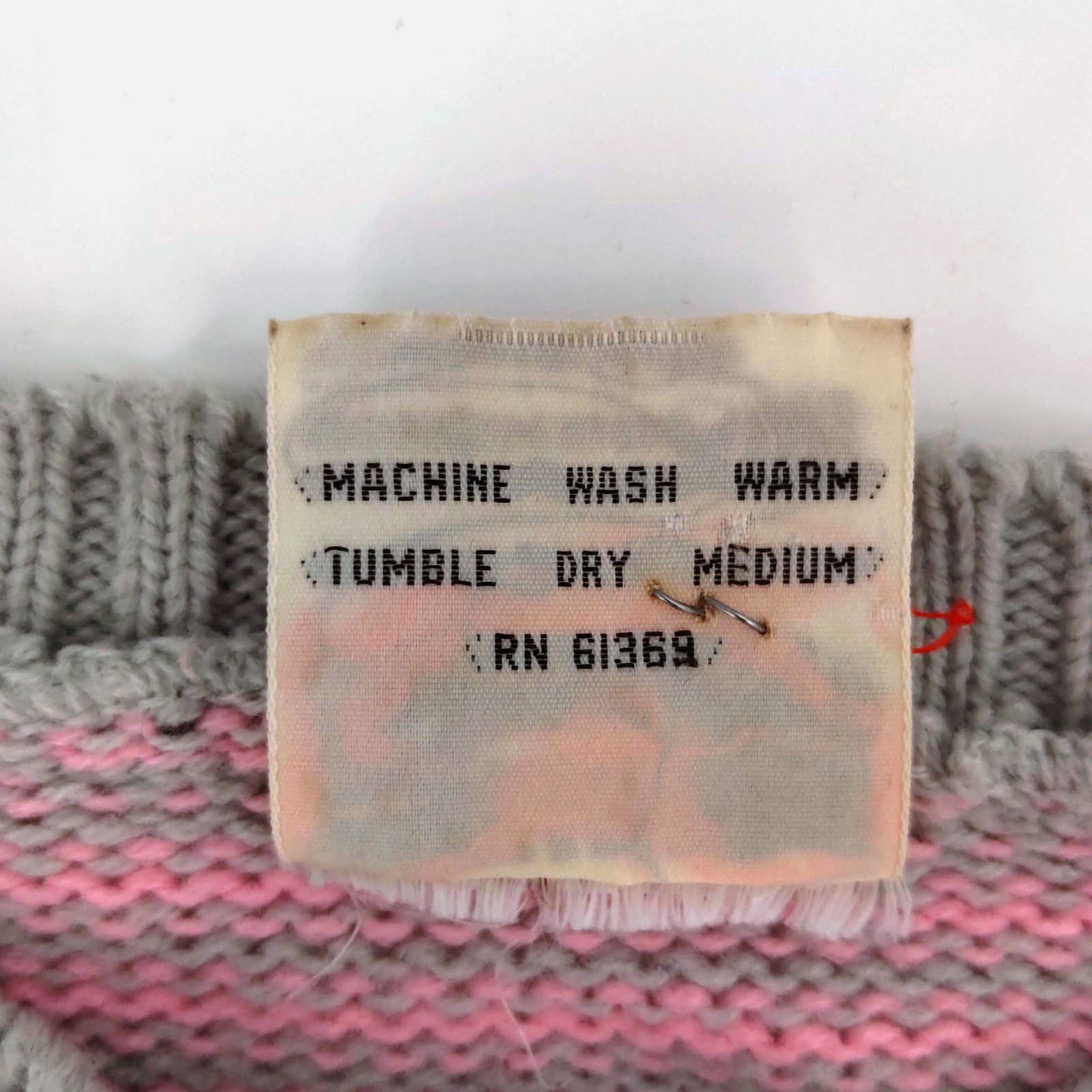 Vintage Vintage Pastel Colorblock Stripes Knit Sweater Unicorn Candy Size XS / US 0-2 / IT 36-38 - 4 Thumbnail