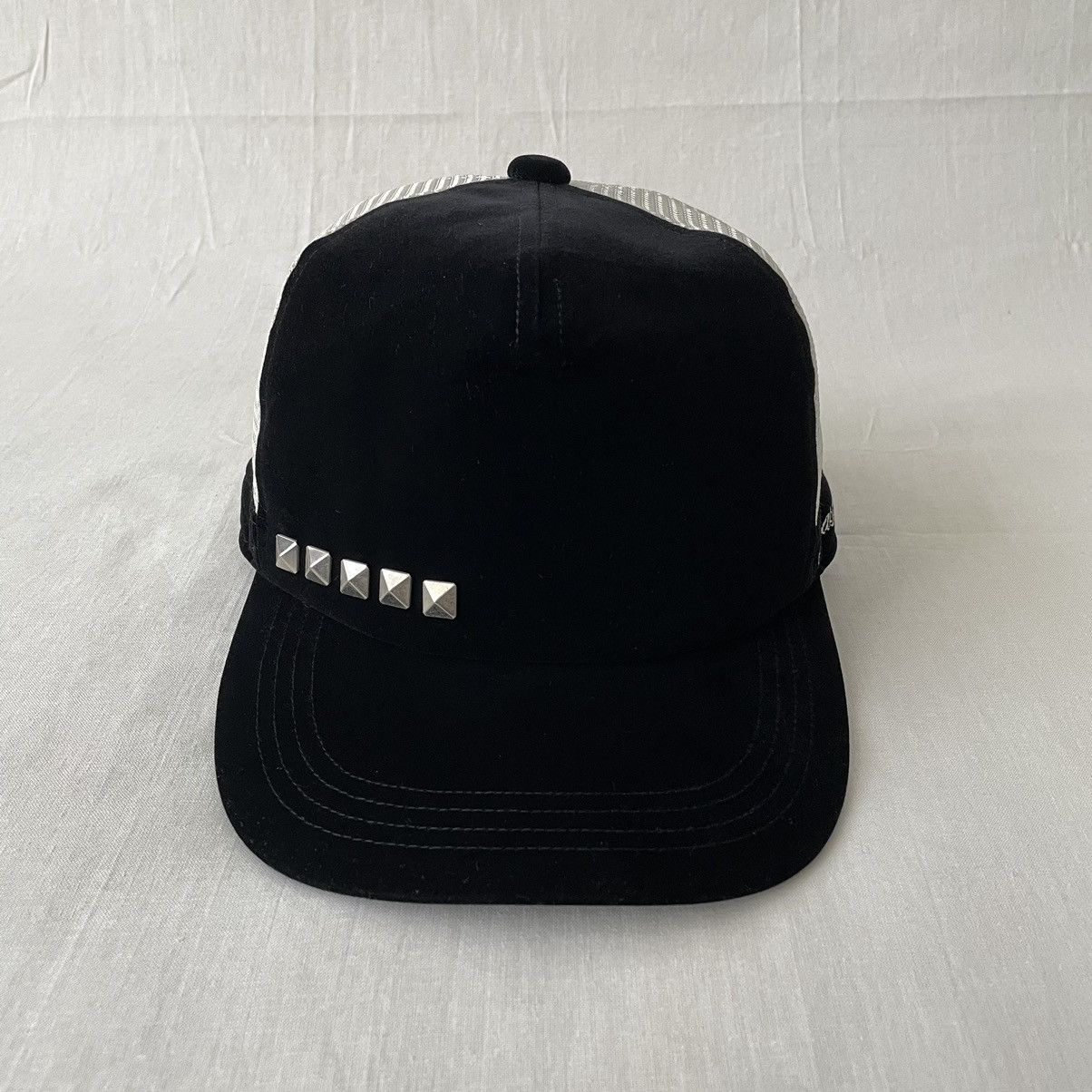 MasterPiece Vtg MasterPiece Velvet Trucket Hat Studded MSPC Japan Cap Size ONE SIZE - 3 Thumbnail