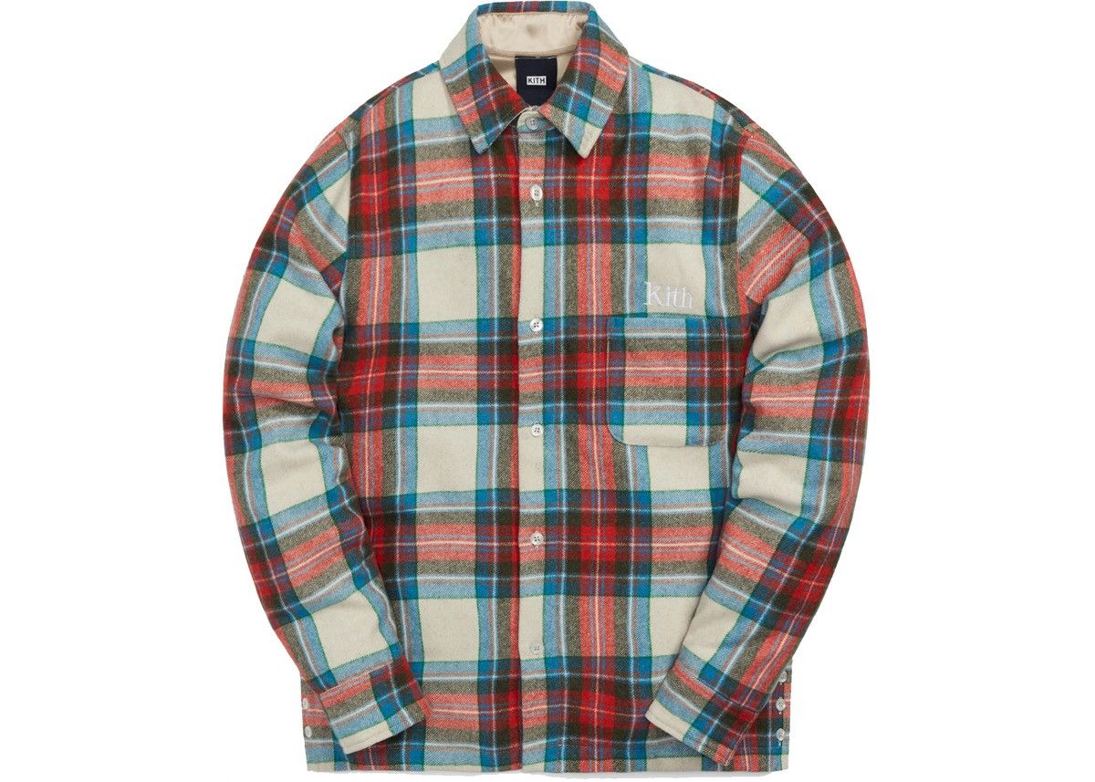 Kith 2021 CHECK PLAiD GiNZA BERGAMOT HEAVYWEiGHT WOOLEN FLANNEL Size US XL / EU 56 / 4 - 5 Thumbnail