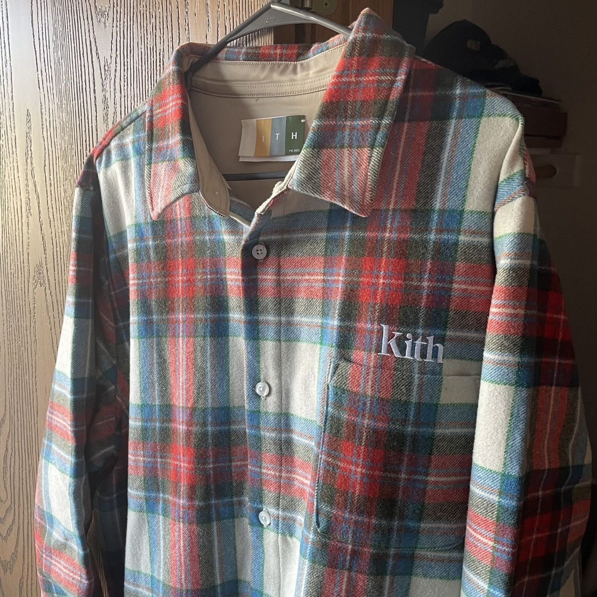 Kith 2021 CHECK PLAiD GiNZA BERGAMOT HEAVYWEiGHT WOOLEN FLANNEL Size US XL / EU 56 / 4 - 11 Thumbnail