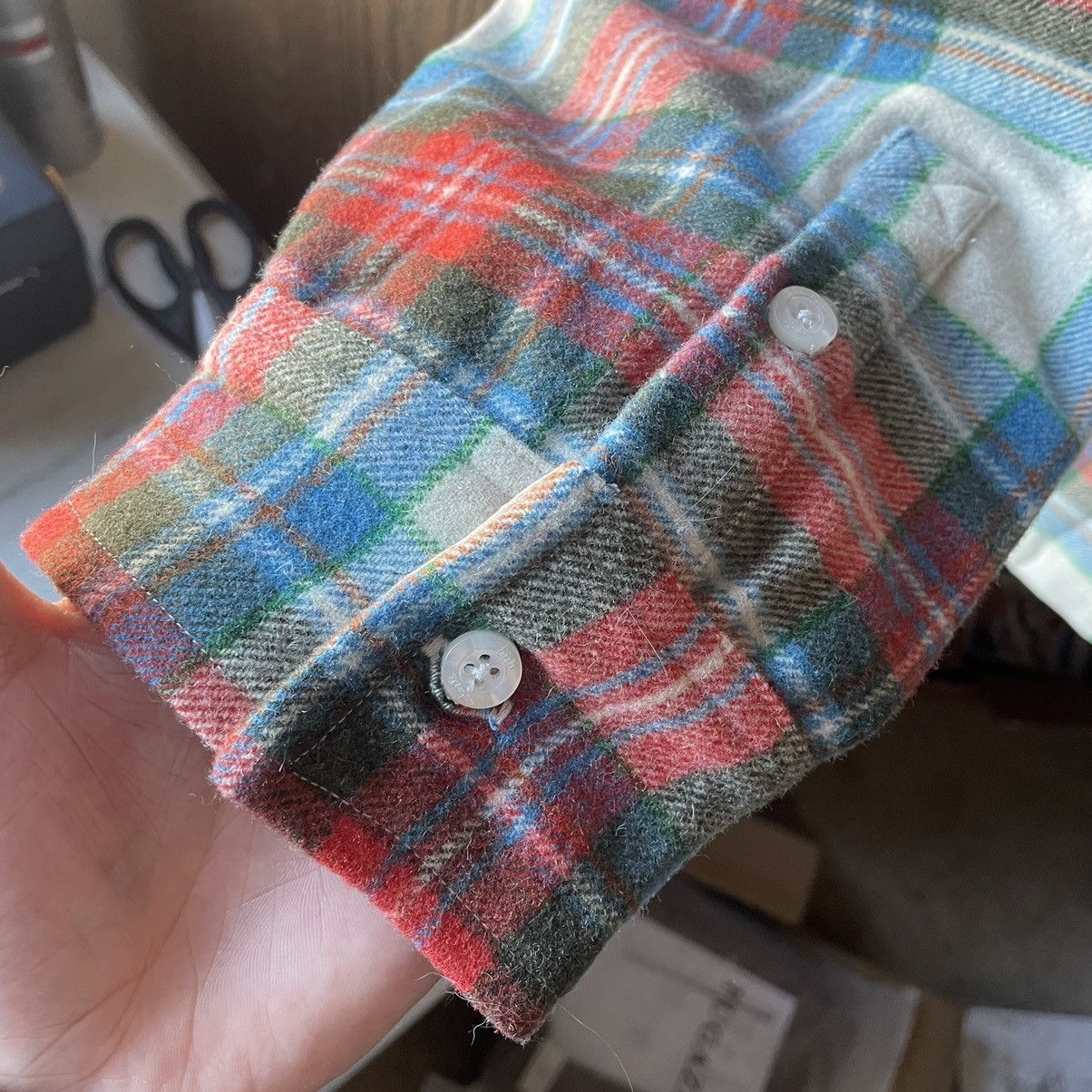 Kith 2021 CHECK PLAiD GiNZA BERGAMOT HEAVYWEiGHT WOOLEN FLANNEL Size US XL / EU 56 / 4 - 13 Thumbnail