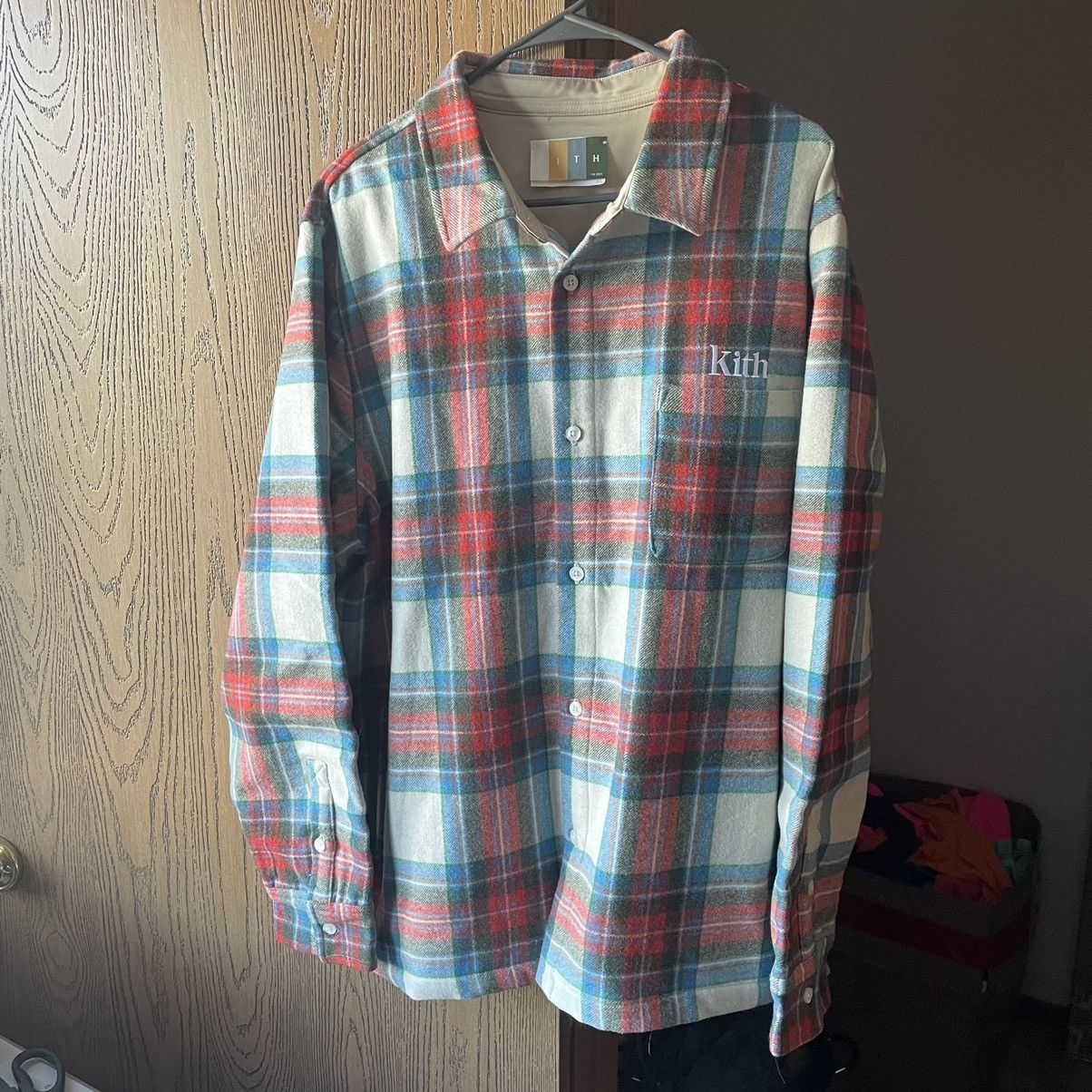Kith 2021 CHECK PLAiD GiNZA BERGAMOT HEAVYWEiGHT WOOLEN FLANNEL Size US XL / EU 56 / 4 - 10 Thumbnail