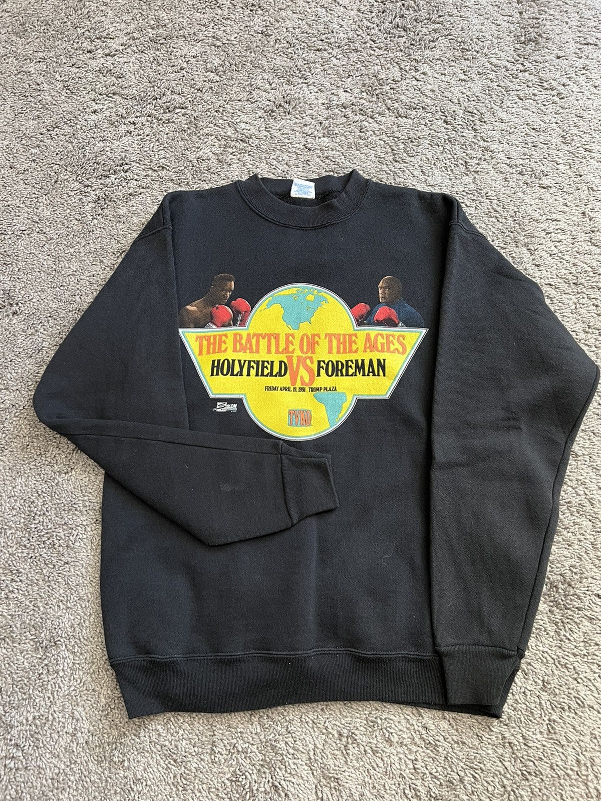 Vintage The Battle of the Ages Foreman vs Holyfield Crewneck Size US M / EU 48-50 / 2 - 1 Thumbnail