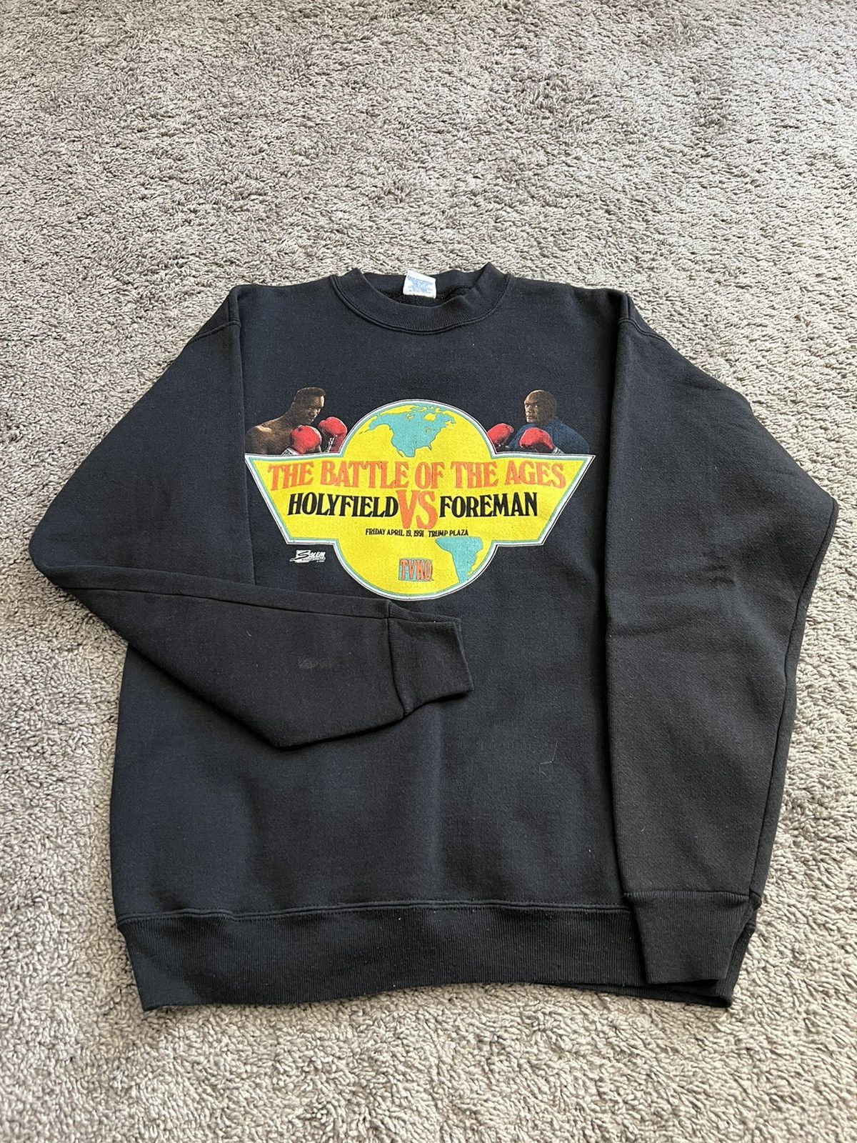 Vintage The Battle of the Ages Foreman vs Holyfield Crewneck Size US M / EU 48-50 / 2 - 2 Thumbnail