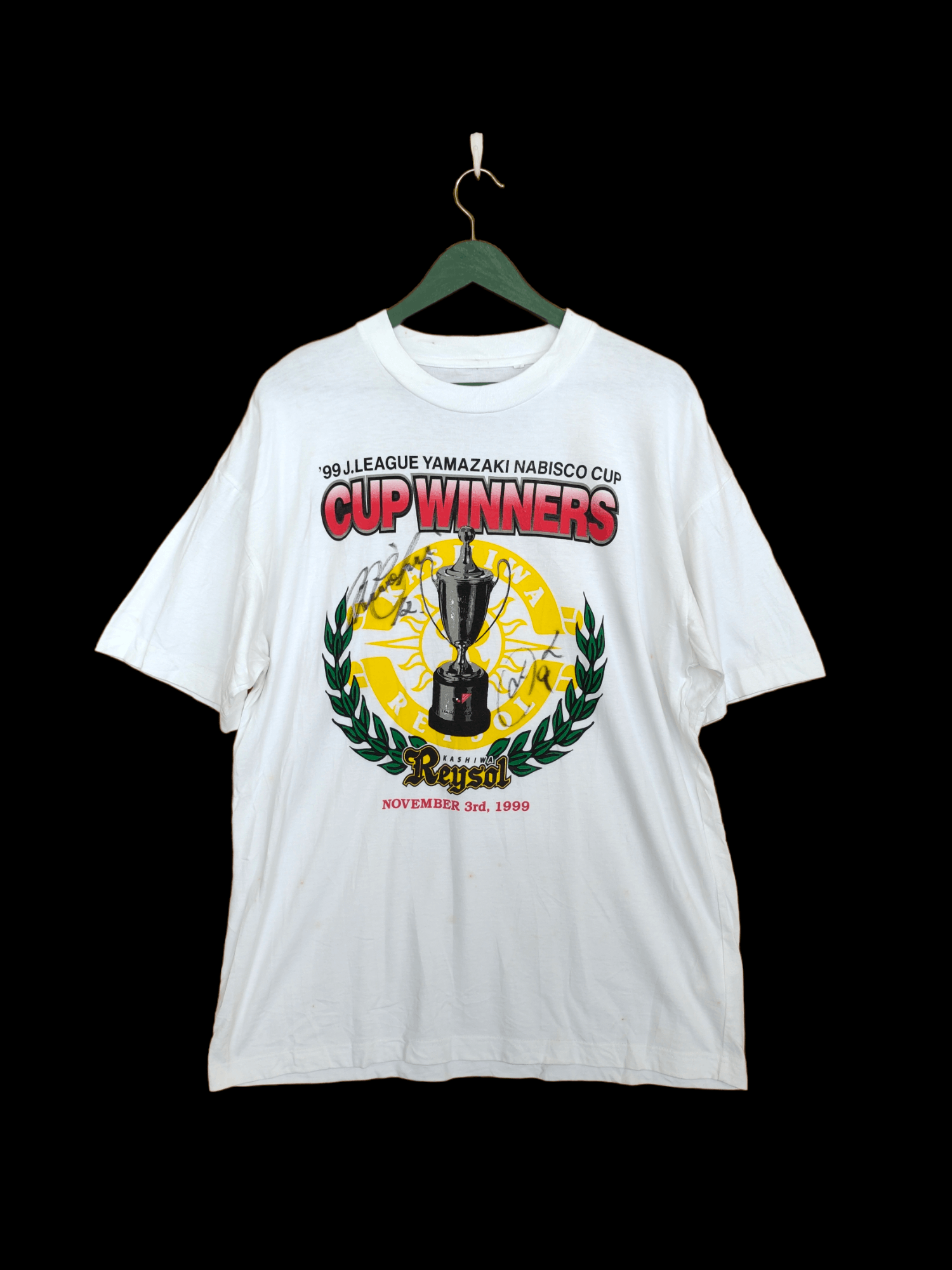 Vintage Vintage 90s J. League Kashiwa Reysol Team T-Shirt Size US L / EU 52-54 / 3 - 1 Thumbnail