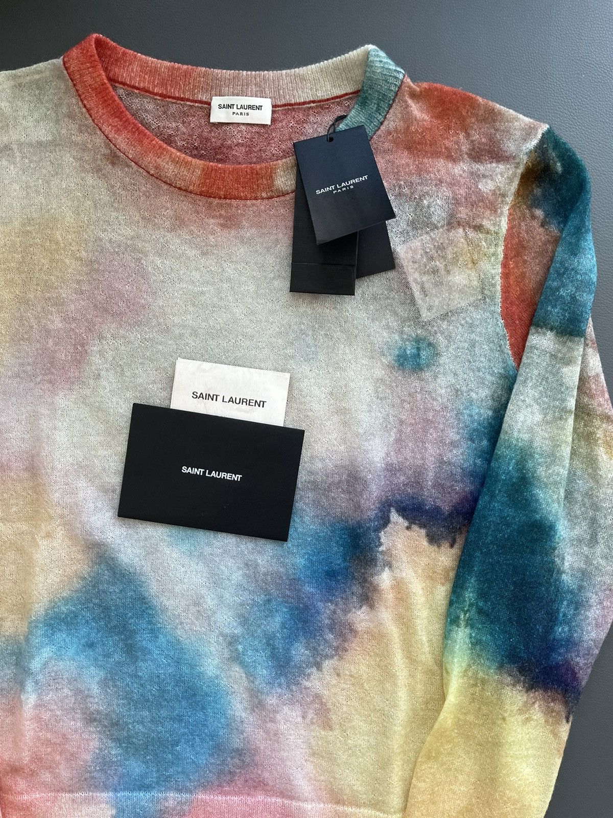 Hedi Slimane × Saint Laurent Paris × Yves Saint Laurent RARE NEW Limited Edition Super Runway Watercolor Sweater Size US S / EU 44-46 / 1 - 9 Thumbnail