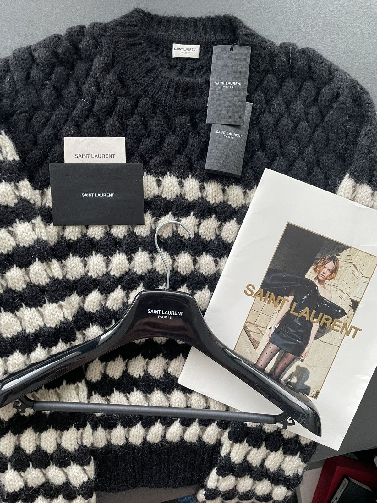 Hedi Slimane × Saint Laurent Paris × Yves Saint Laurent $1,500 NEW Super Runway Limited Edition Alpaca Wool Sweater Size US L / EU 52-54 / 3 - 25 Thumbnail
