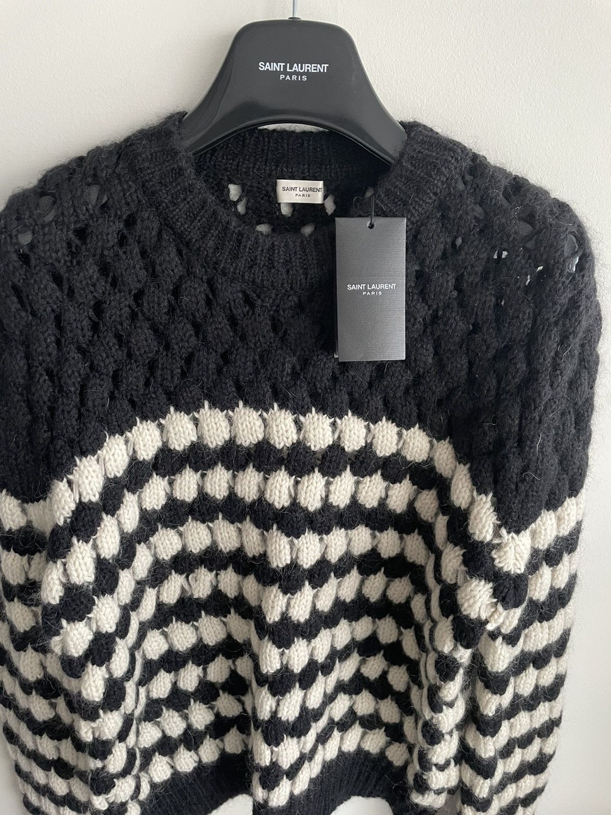 Hedi Slimane × Saint Laurent Paris × Yves Saint Laurent $1,500 NEW Super Runway Limited Edition Alpaca Wool Sweater Size US L / EU 52-54 / 3 - 14 Thumbnail