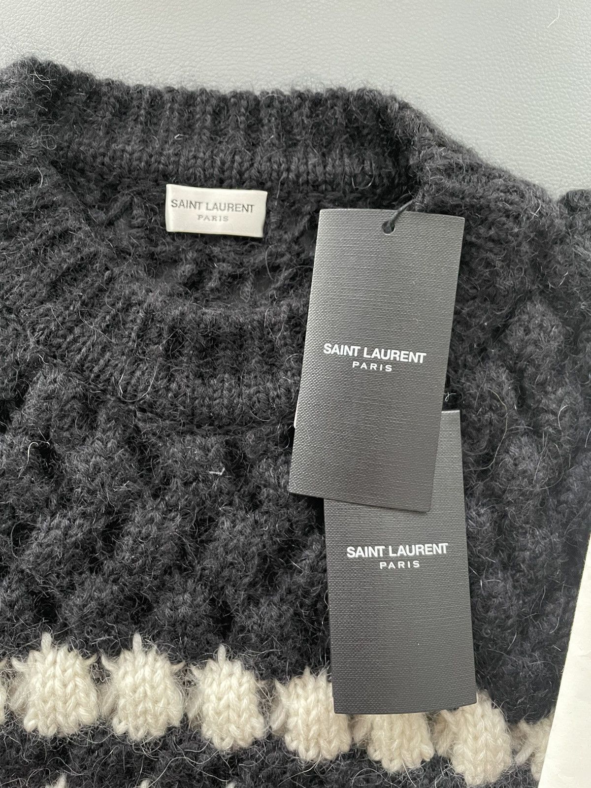 Hedi Slimane × Saint Laurent Paris × Yves Saint Laurent $1,500 NEW Super Runway Limited Edition Alpaca Wool Sweater Size US L / EU 52-54 / 3 - 5 Thumbnail