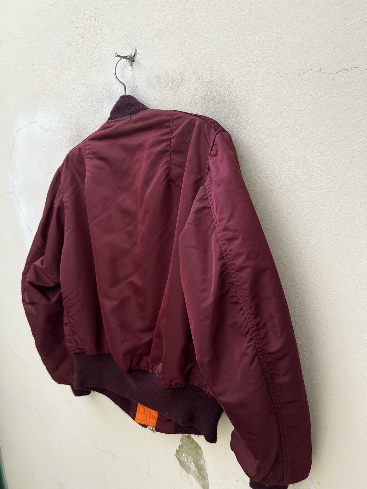 Alpha Industries Vintage 80s Alpha Industries IDEAL Zip Ox Blood MA-1 Bomber Size US L / EU 52-54 / 3 - 9 Thumbnail