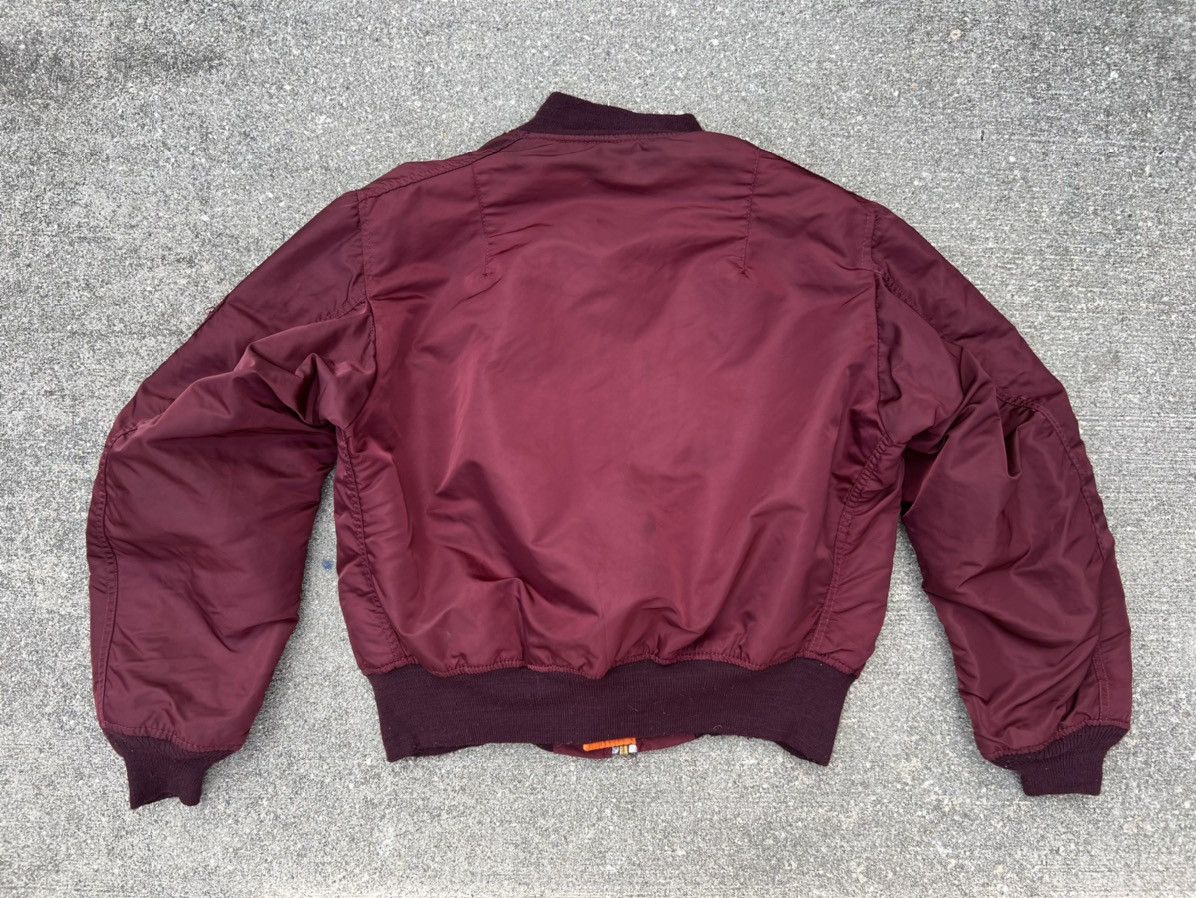 Alpha Industries Vintage 80s Alpha Industries IDEAL Zip Ox Blood MA-1 Bomber Size US L / EU 52-54 / 3 - 15 Thumbnail