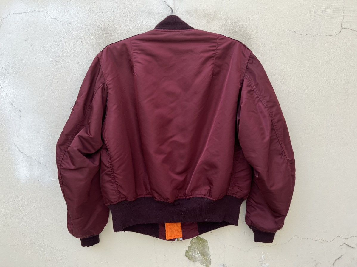 Alpha Industries Vintage 80s Alpha Industries IDEAL Zip Ox Blood MA-1 Bomber Size US L / EU 52-54 / 3 - 7 Thumbnail