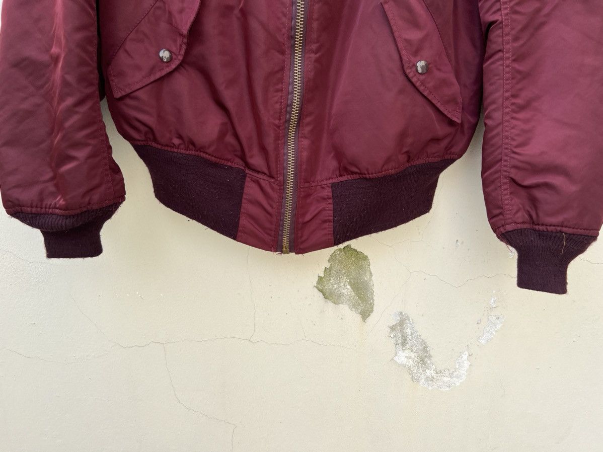 Alpha Industries Vintage 80s Alpha Industries IDEAL Zip Ox Blood MA-1 Bomber Size US L / EU 52-54 / 3 - 6 Thumbnail